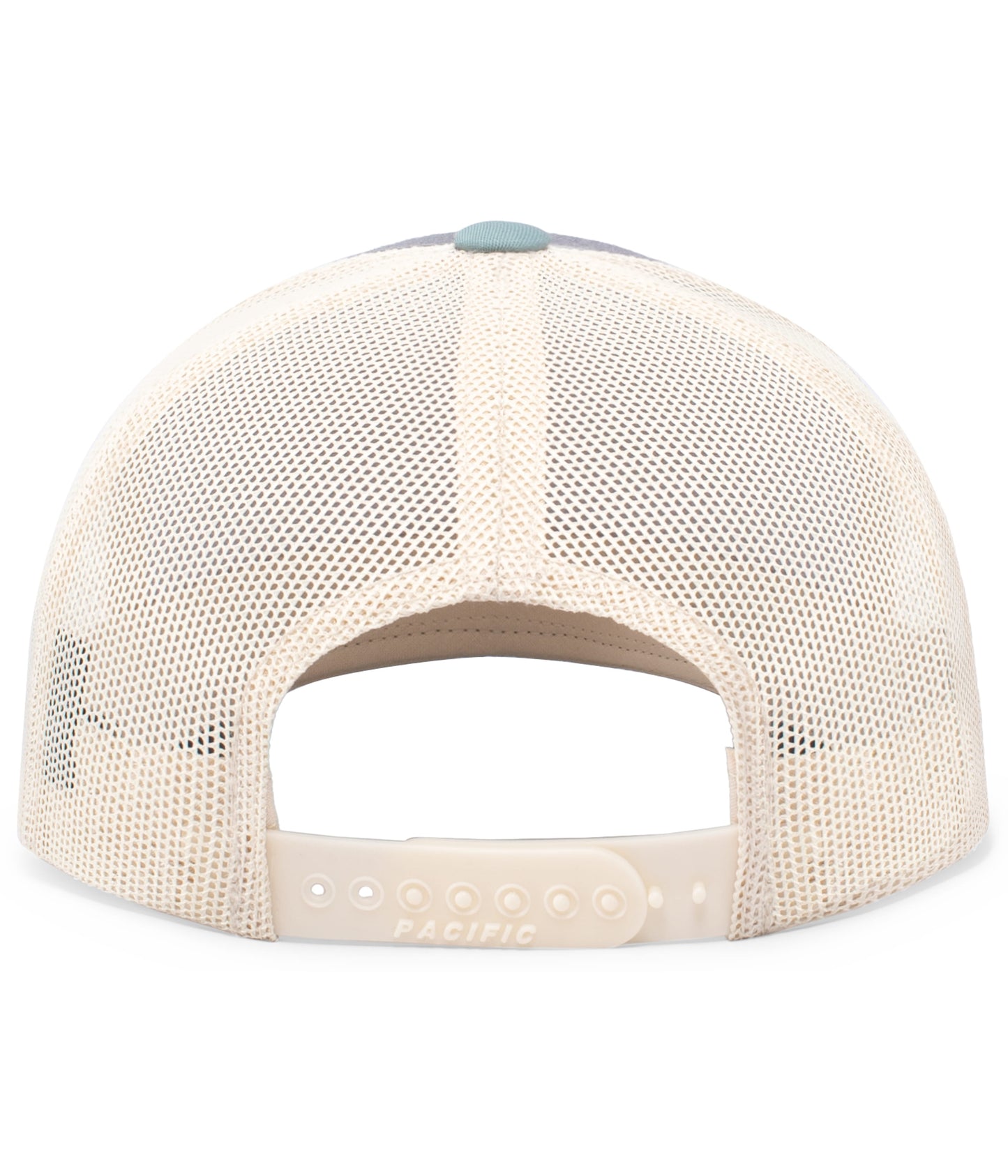 Trucker Snapback Hat w/ Embroidery (HEATHER GREY/BEIGE/SMOKE BLUE) - So Good!