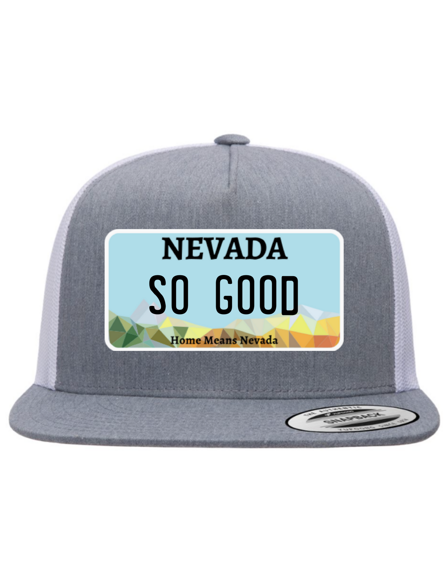 So Good Nevada License Plate Trucker Hats