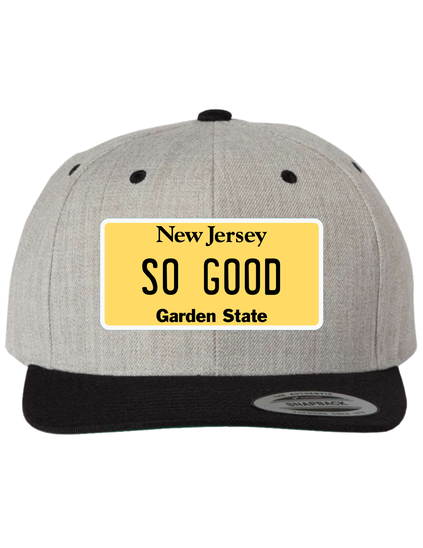 So Good New Jersey Premium License Plate Trucker Hats