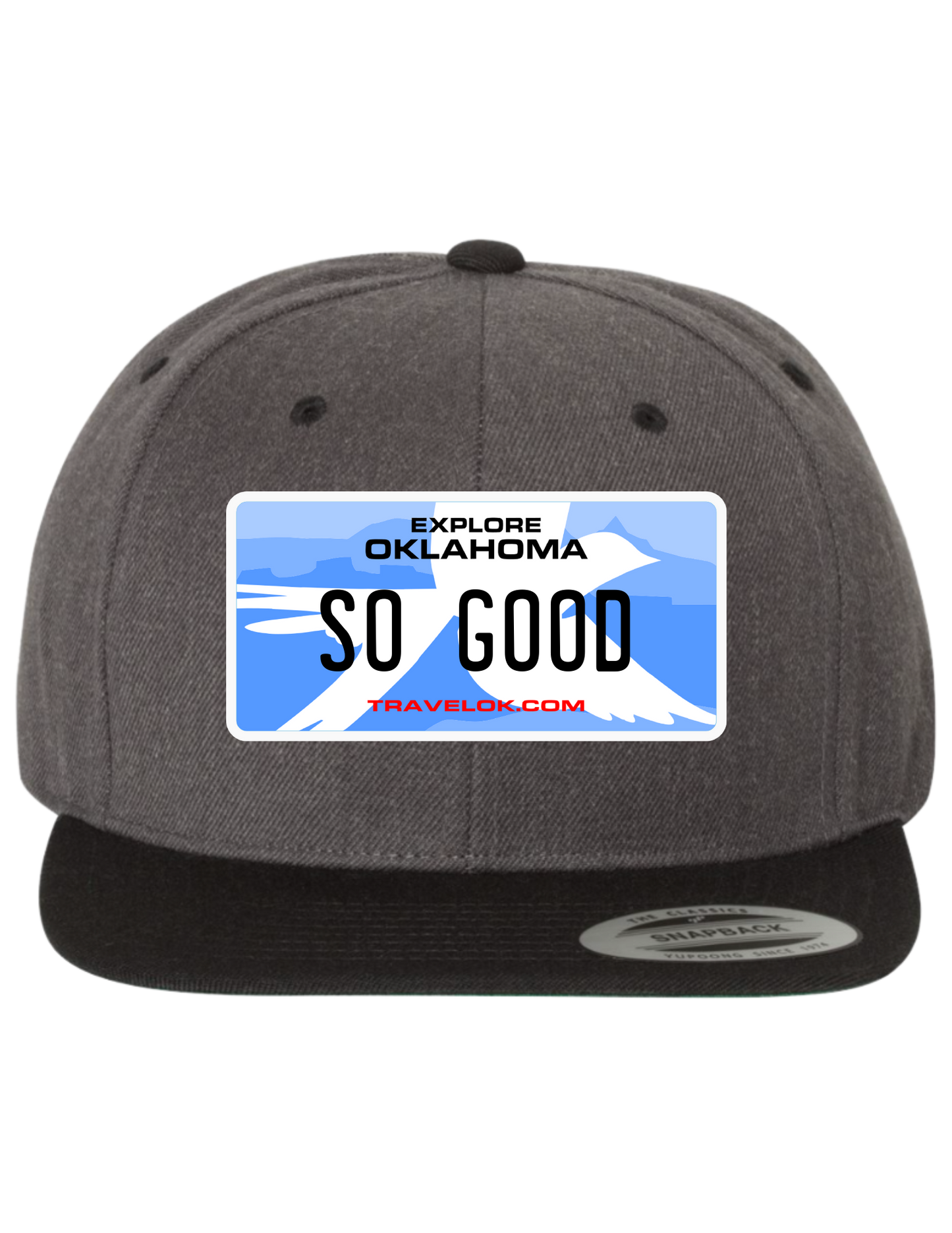So Good Oklahoma Premium License Plate Trucker Hats
