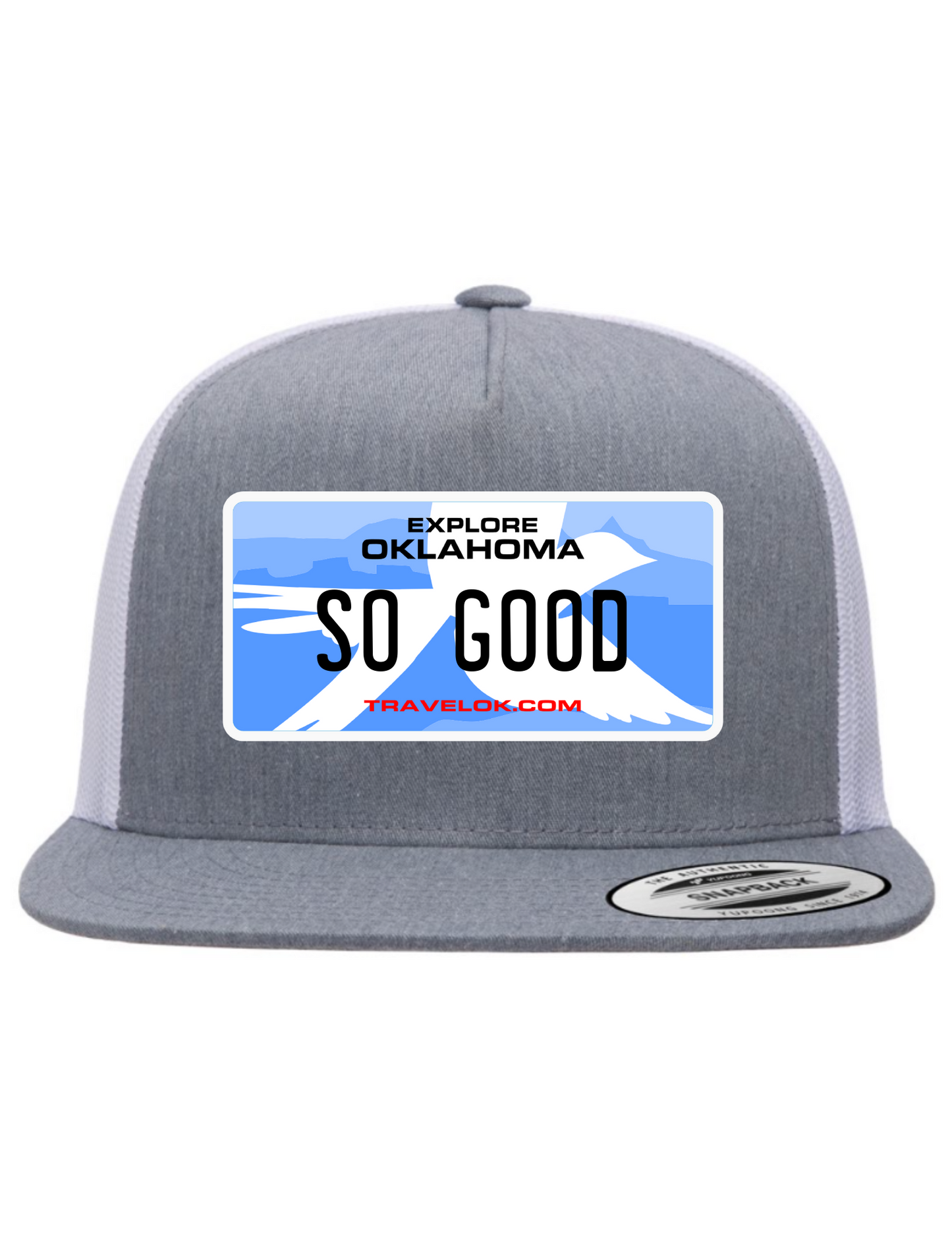 So Good Oklahoma License Plate Trucker Hats
