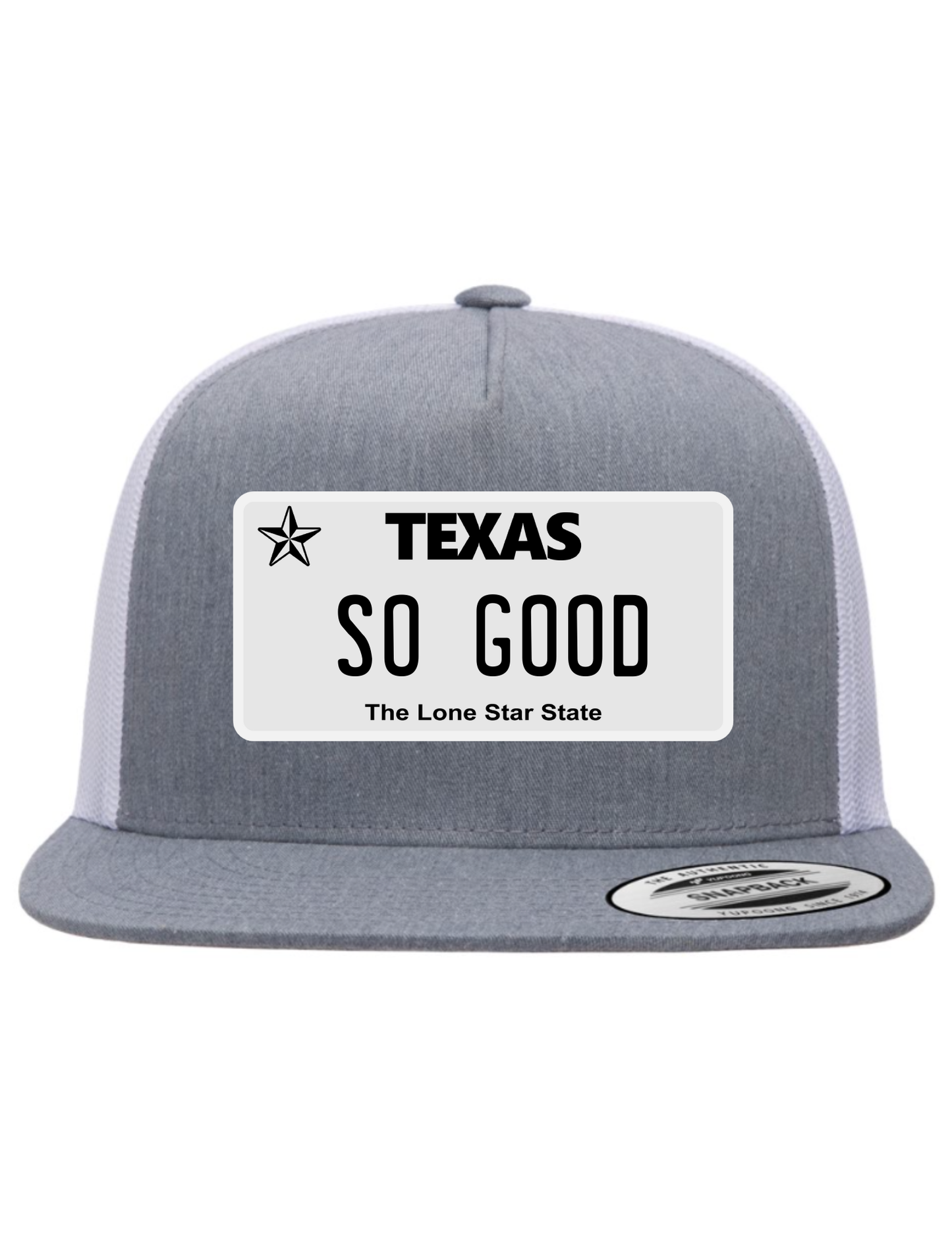 So Good Texas License Plate Trucker Hats