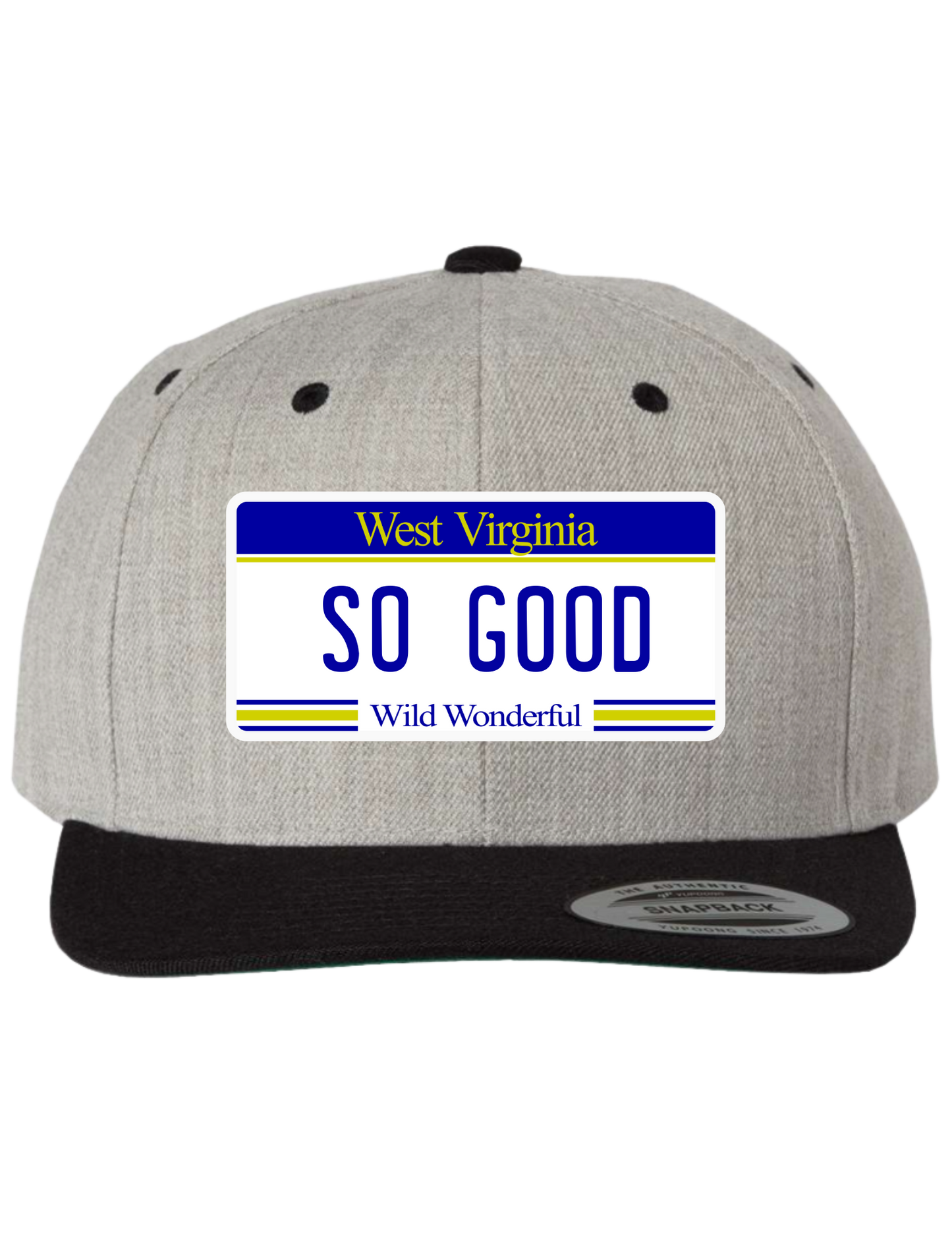 So Good West Virginia Premium License Plate Trucker Hats