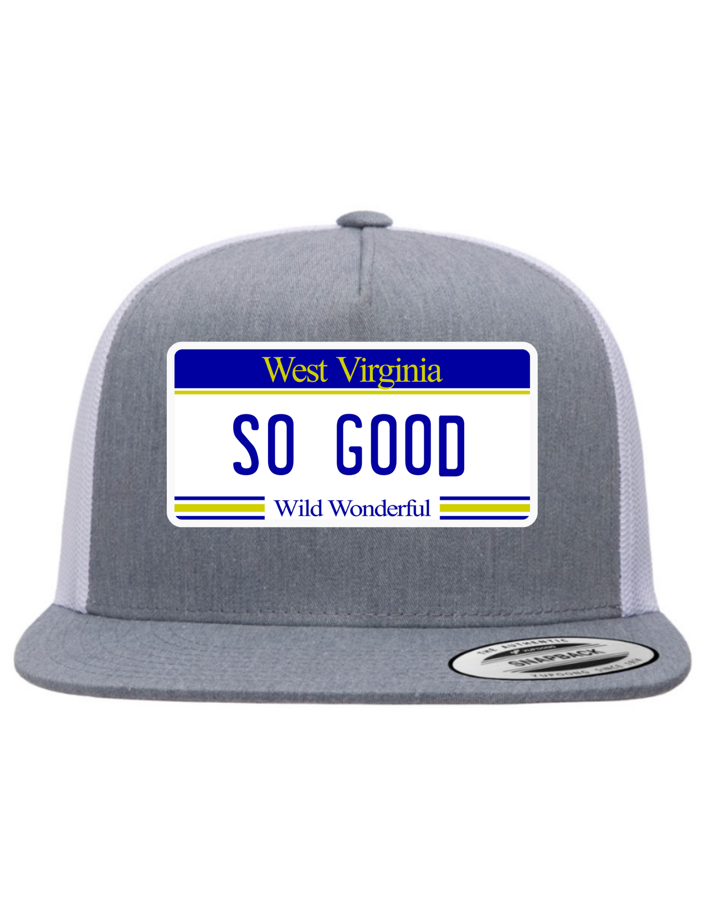 So Good West Virginia License Plate Trucker Hats