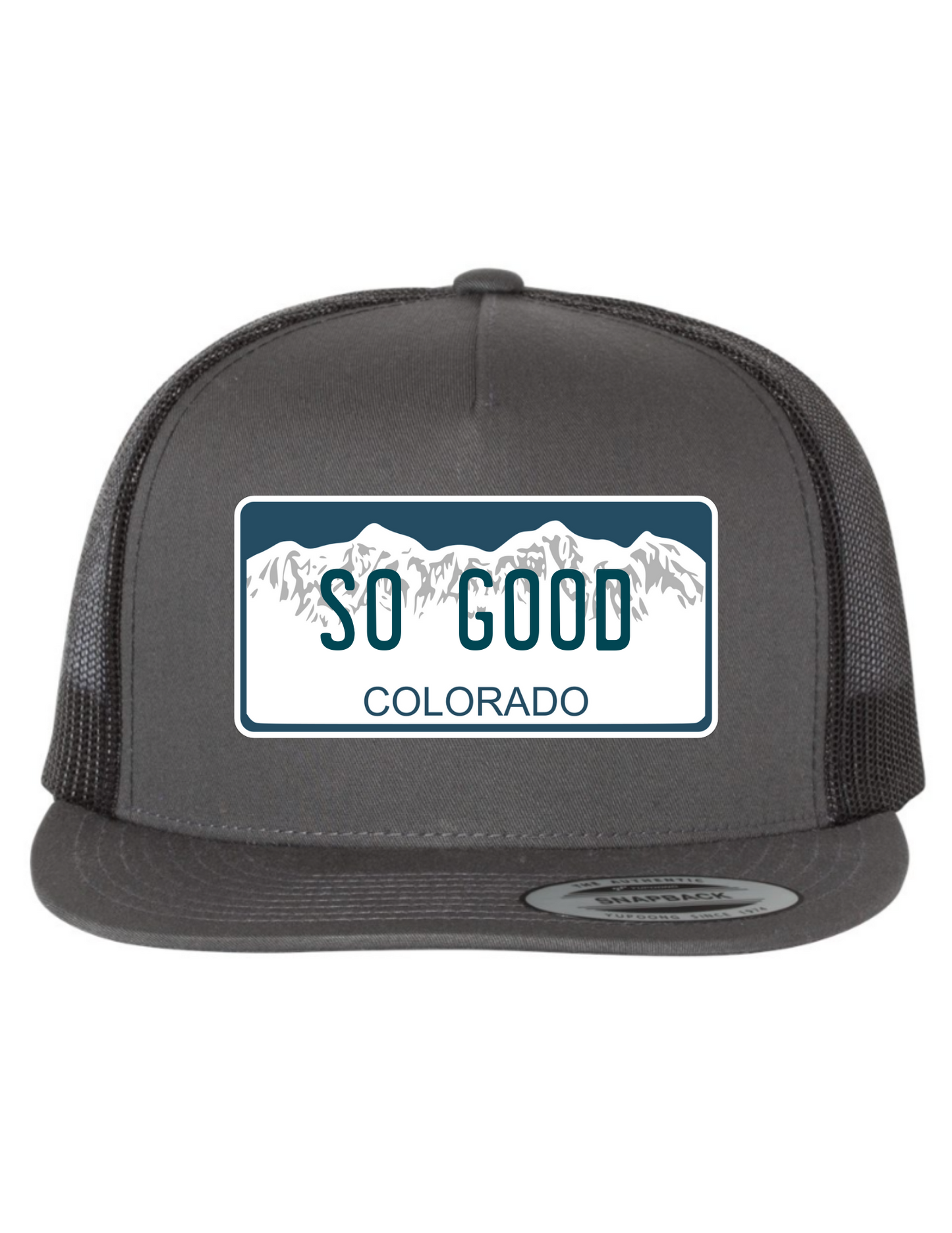 So Good Colorado License Plate Trucker Hats