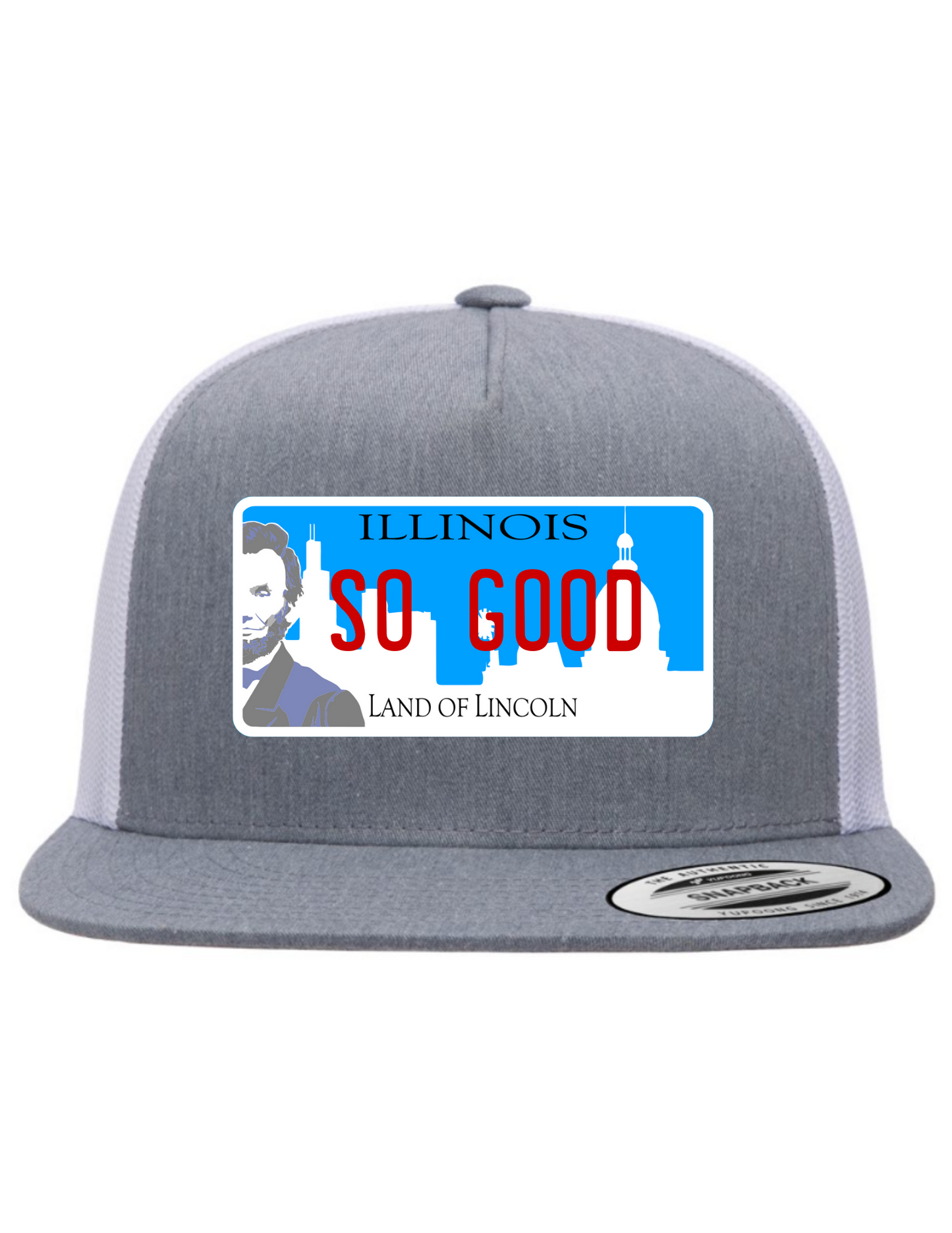 So Good Illinois License Plate Trucker Hats