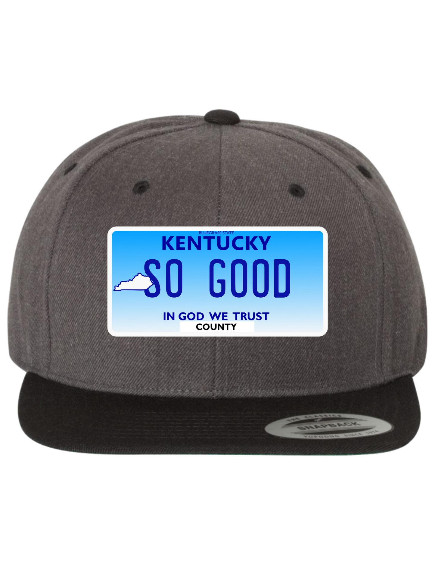 So Good Kentucky Premium License Plate Trucker Hats