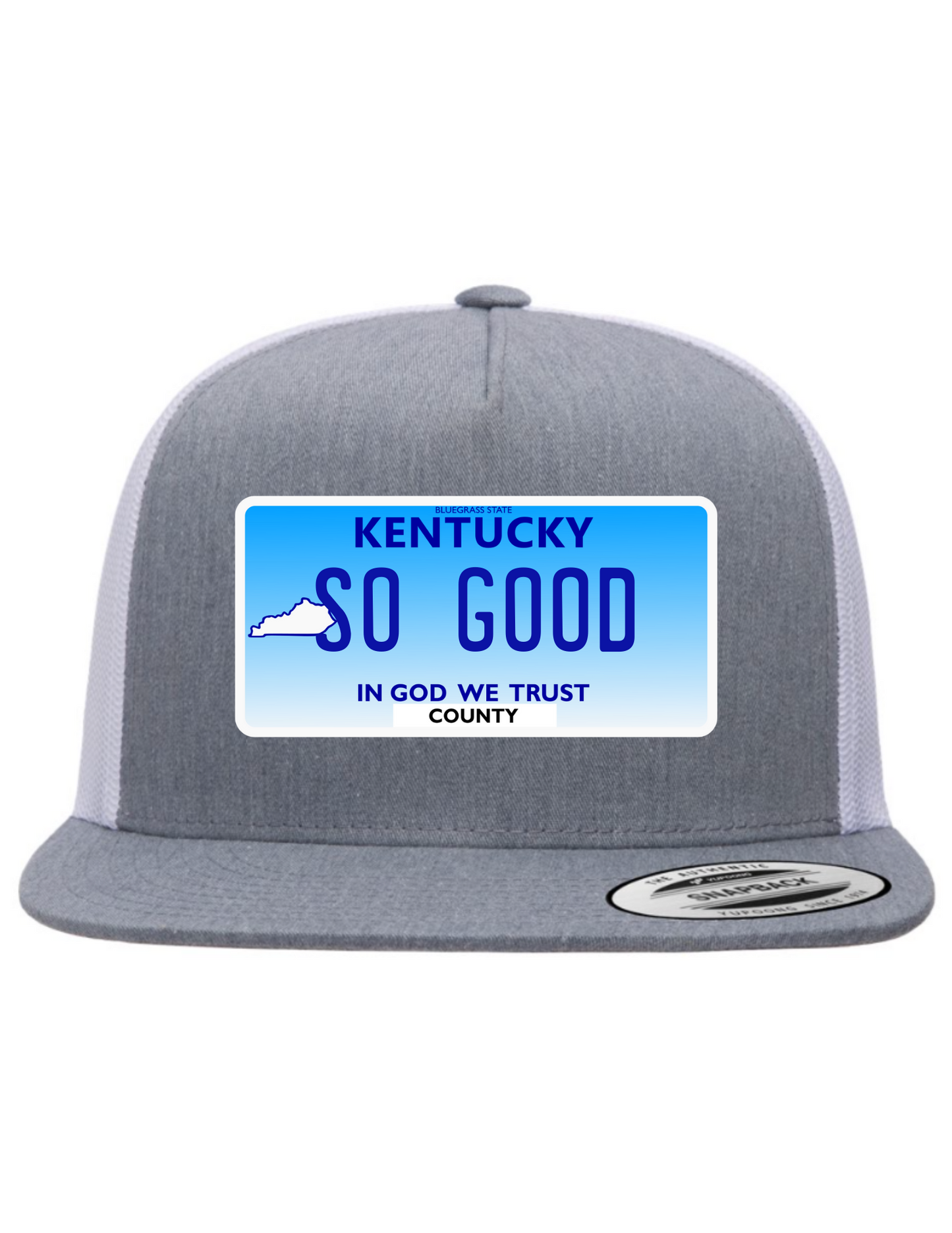 So Good Kentucky License Plate Trucker Hats