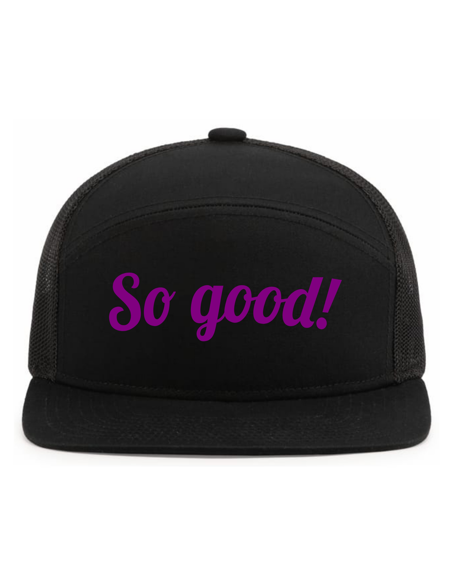 Perforated 6-Panel Arch (CHARCOAL) Hat w/ Embroidery - So Good!