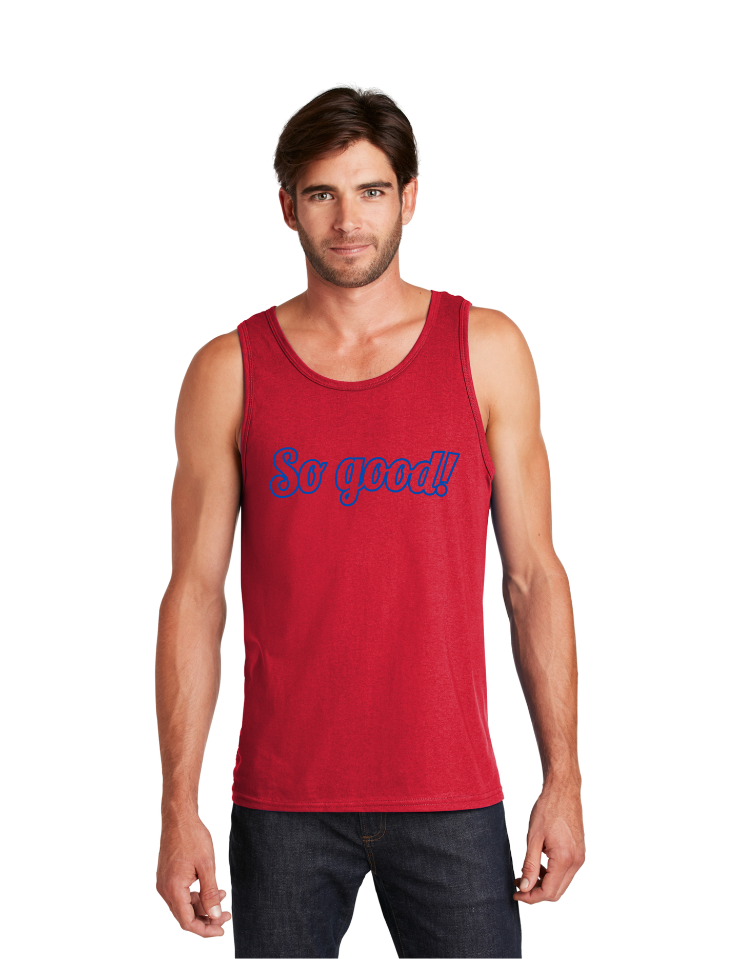 OUTLINE Logo Men's Tank (NEW RED) - So Good!
