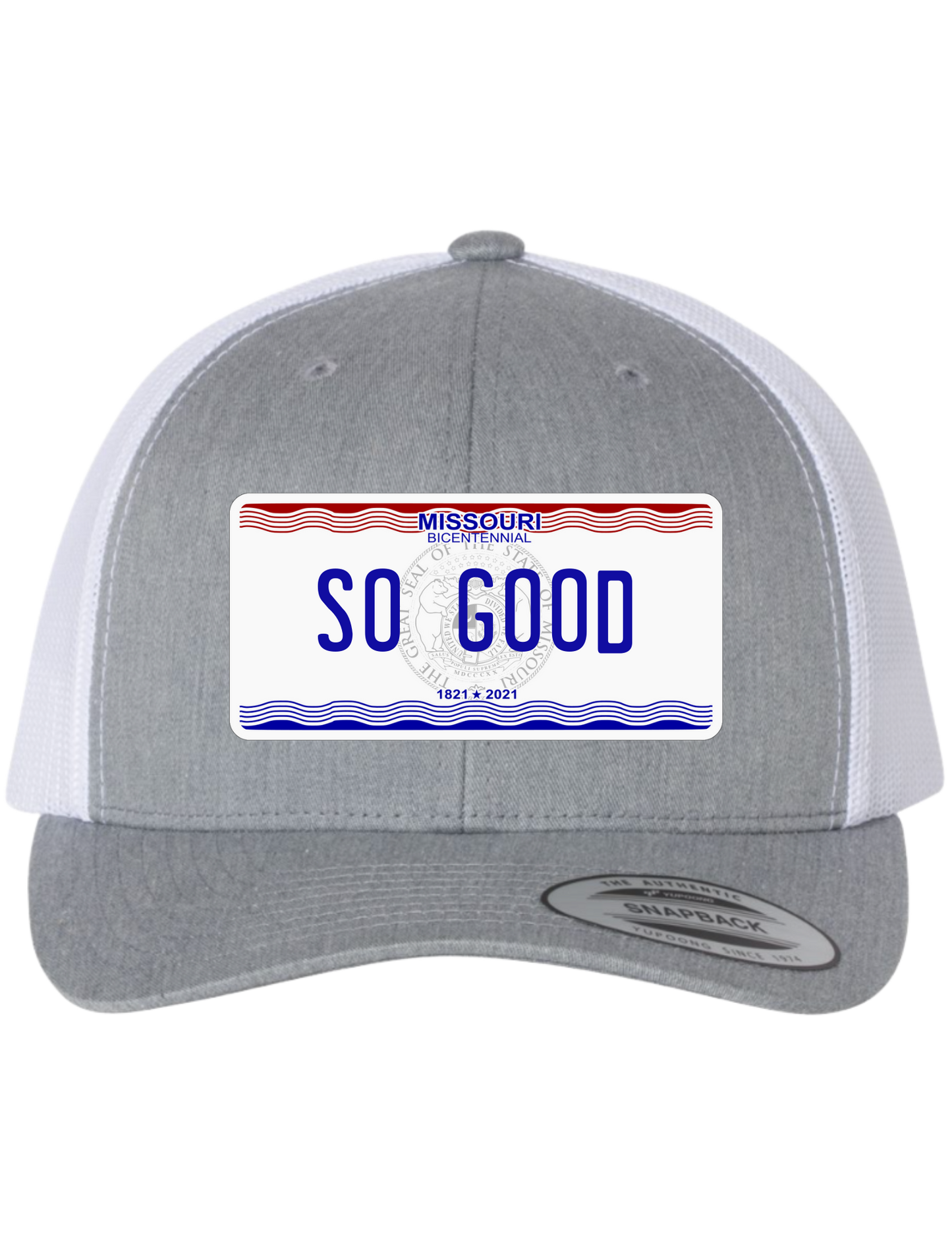 So Good Missouri License Plate Trucker Hats