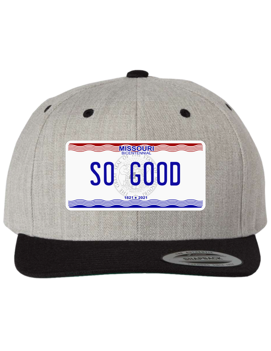 So Good Missouri Premium License Plate Trucker Hats
