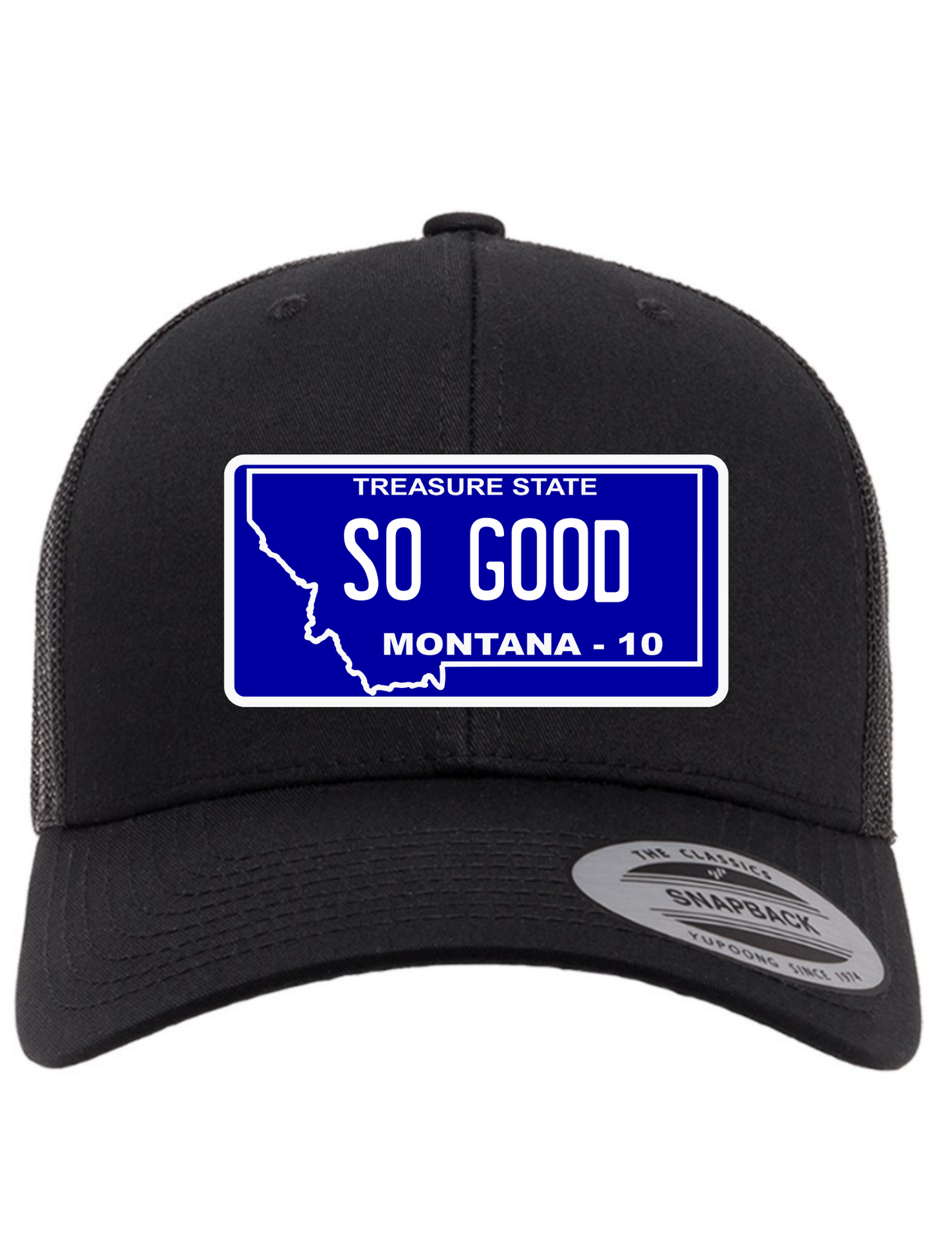 So Good Montana License Plate Trucker Hats