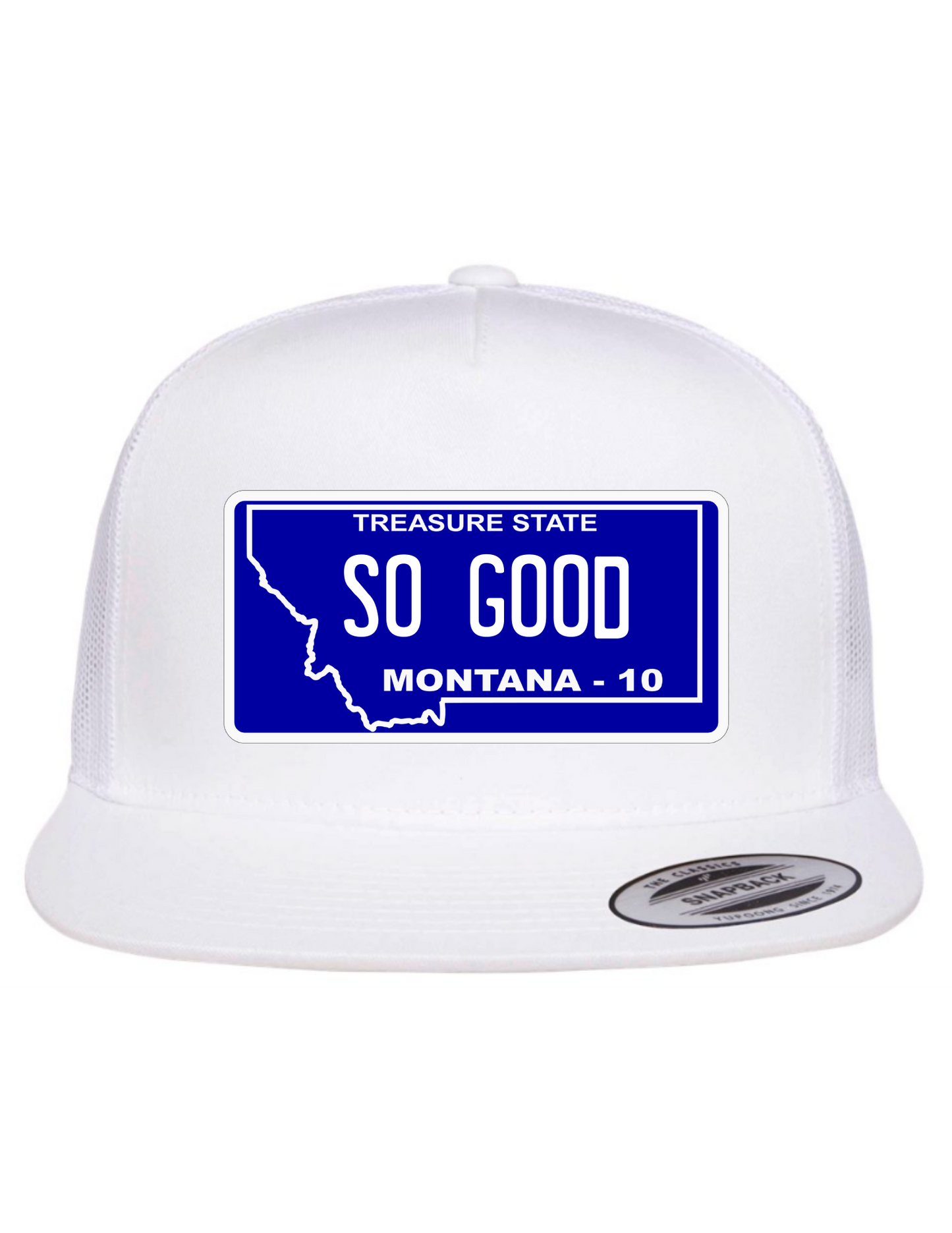 So Good Montana License Plate Trucker Hats