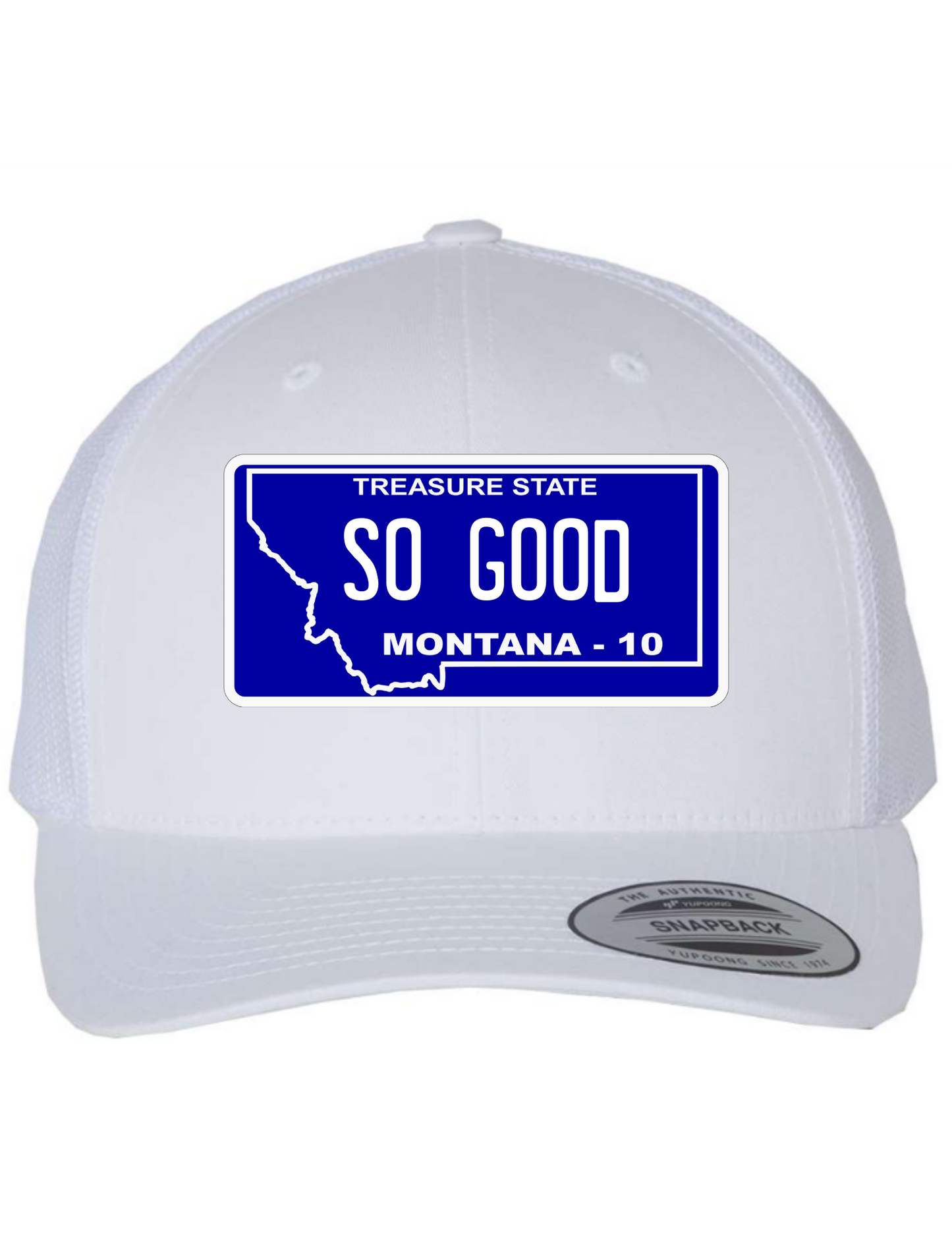 So Good Montana License Plate Trucker Hats