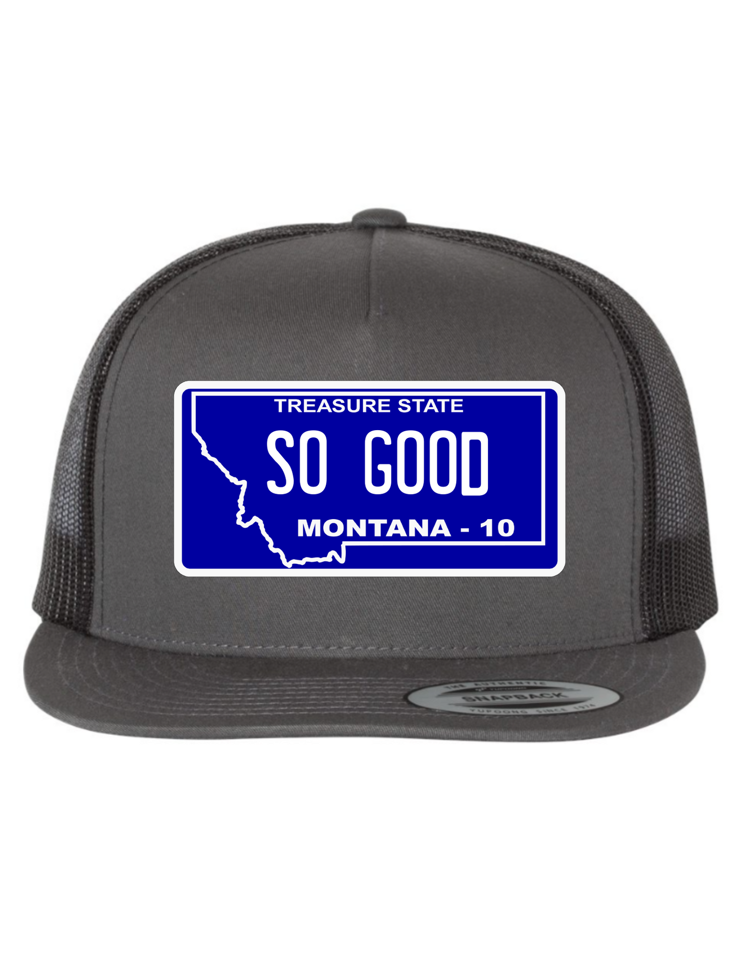 So Good Montana License Plate Trucker Hats