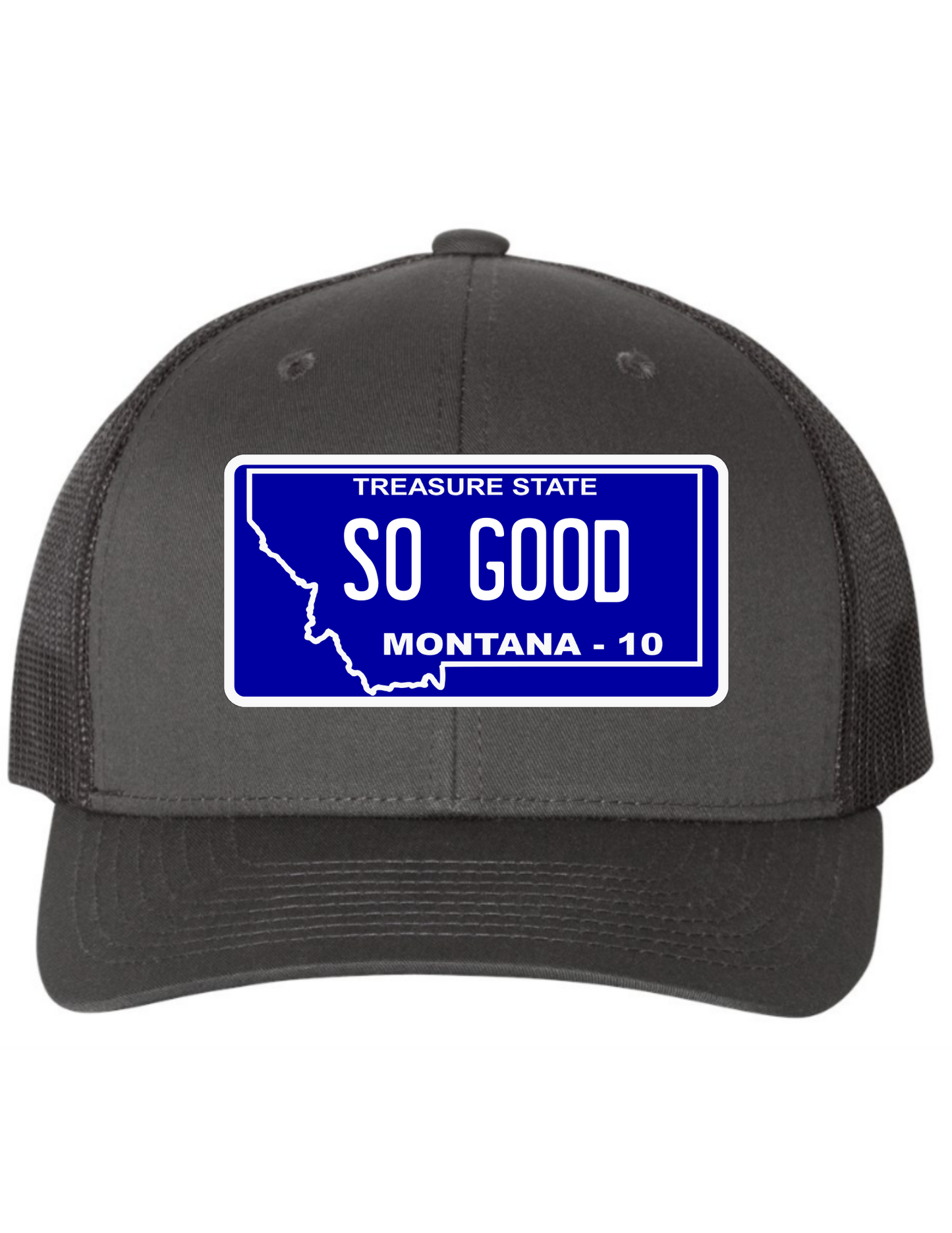 So Good Montana License Plate Trucker Hats