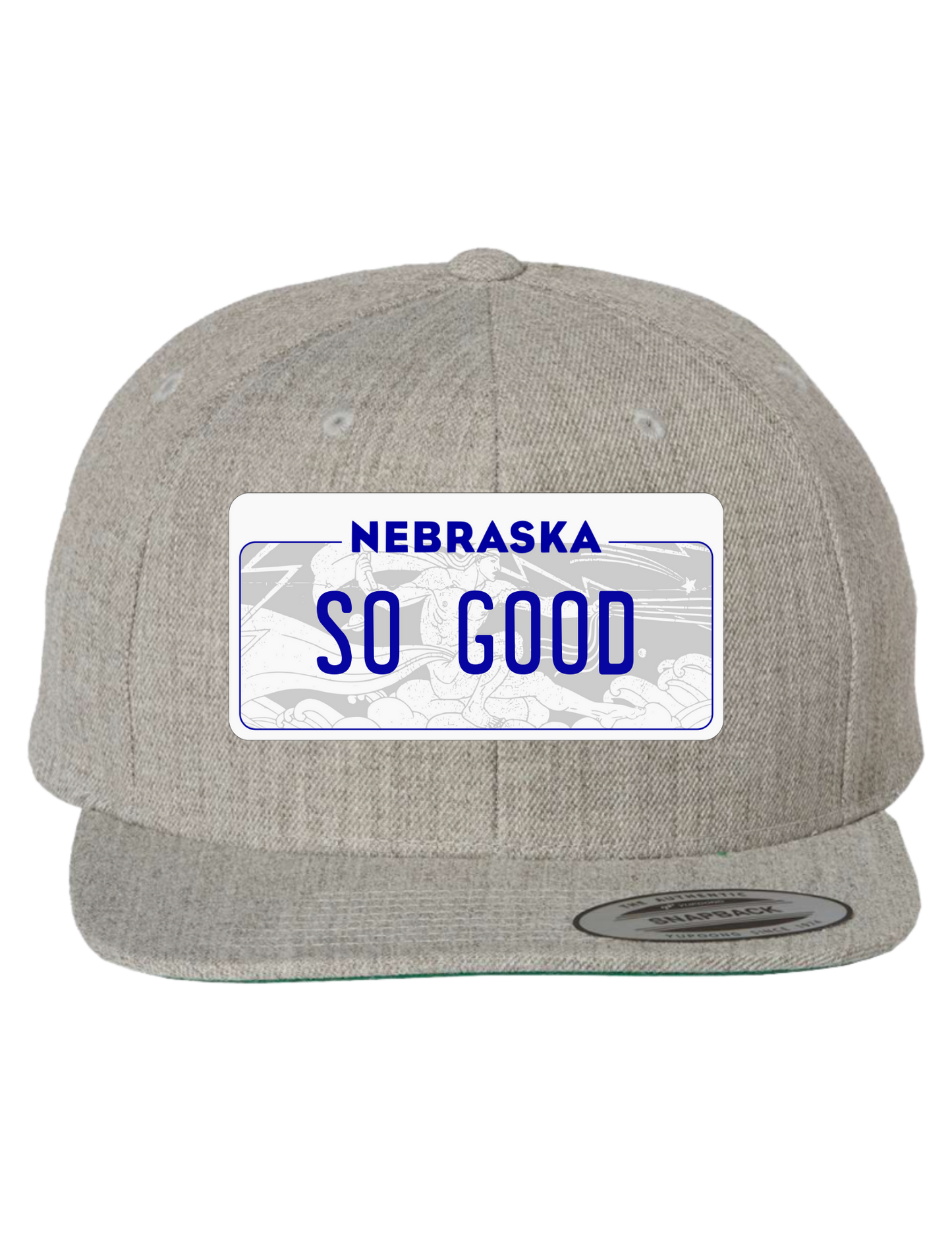 So Good Nebraska Premium License Plate Trucker Hats