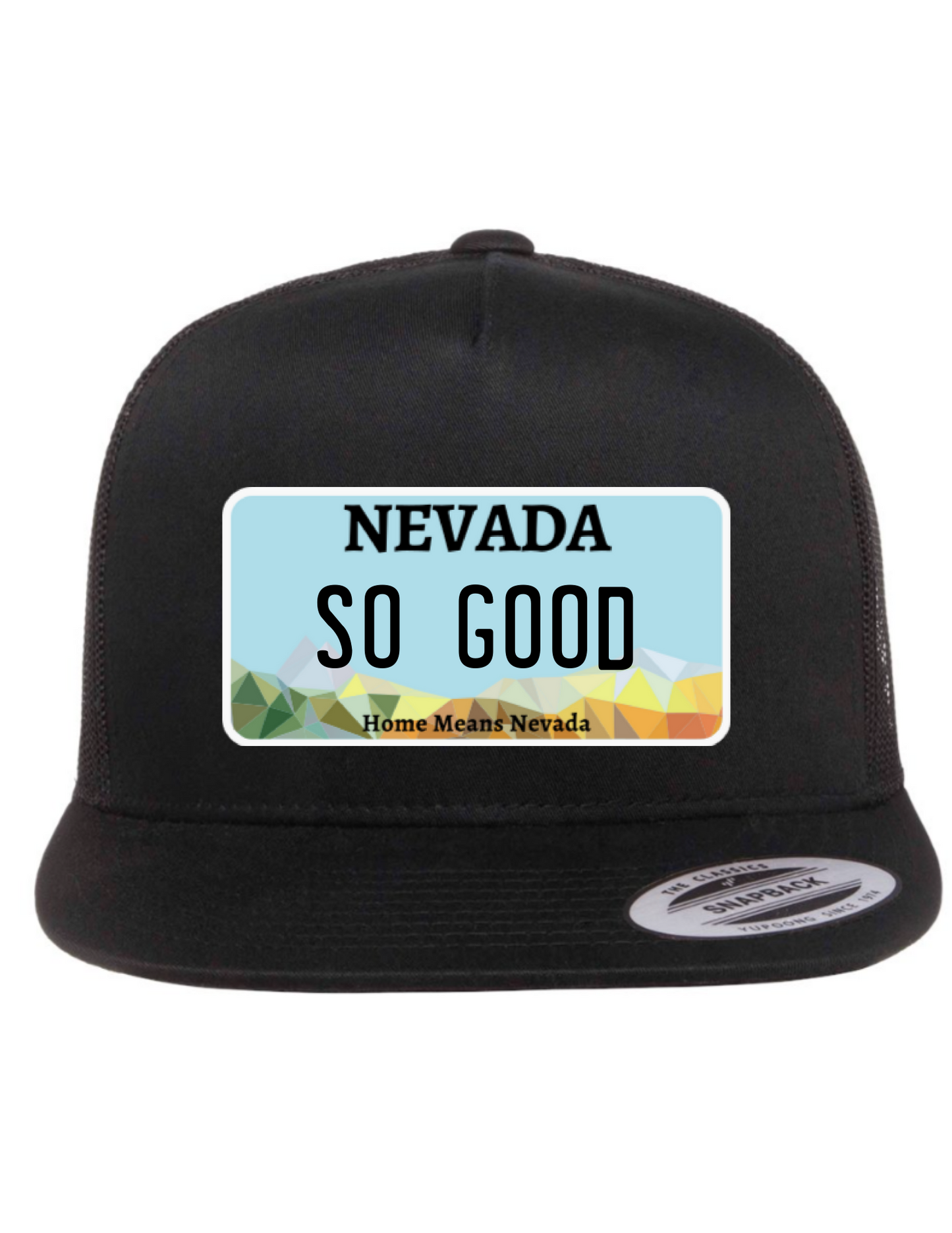 So Good Nevada License Plate Trucker Hats