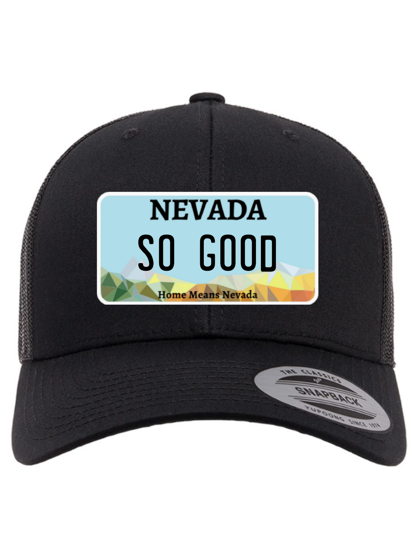 So Good Nevada License Plate Trucker Hats