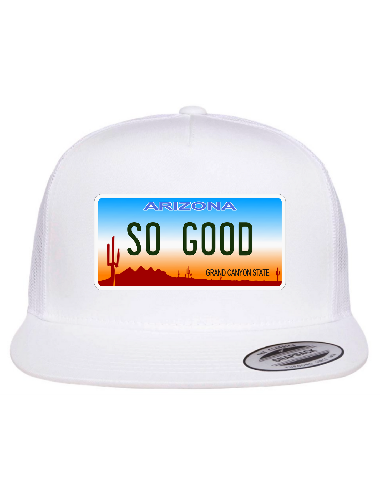 So Good Arizona License Plate Trucker Hats