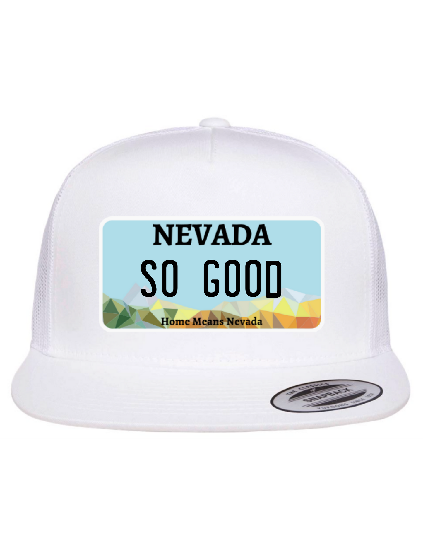 So Good Nevada License Plate Trucker Hats