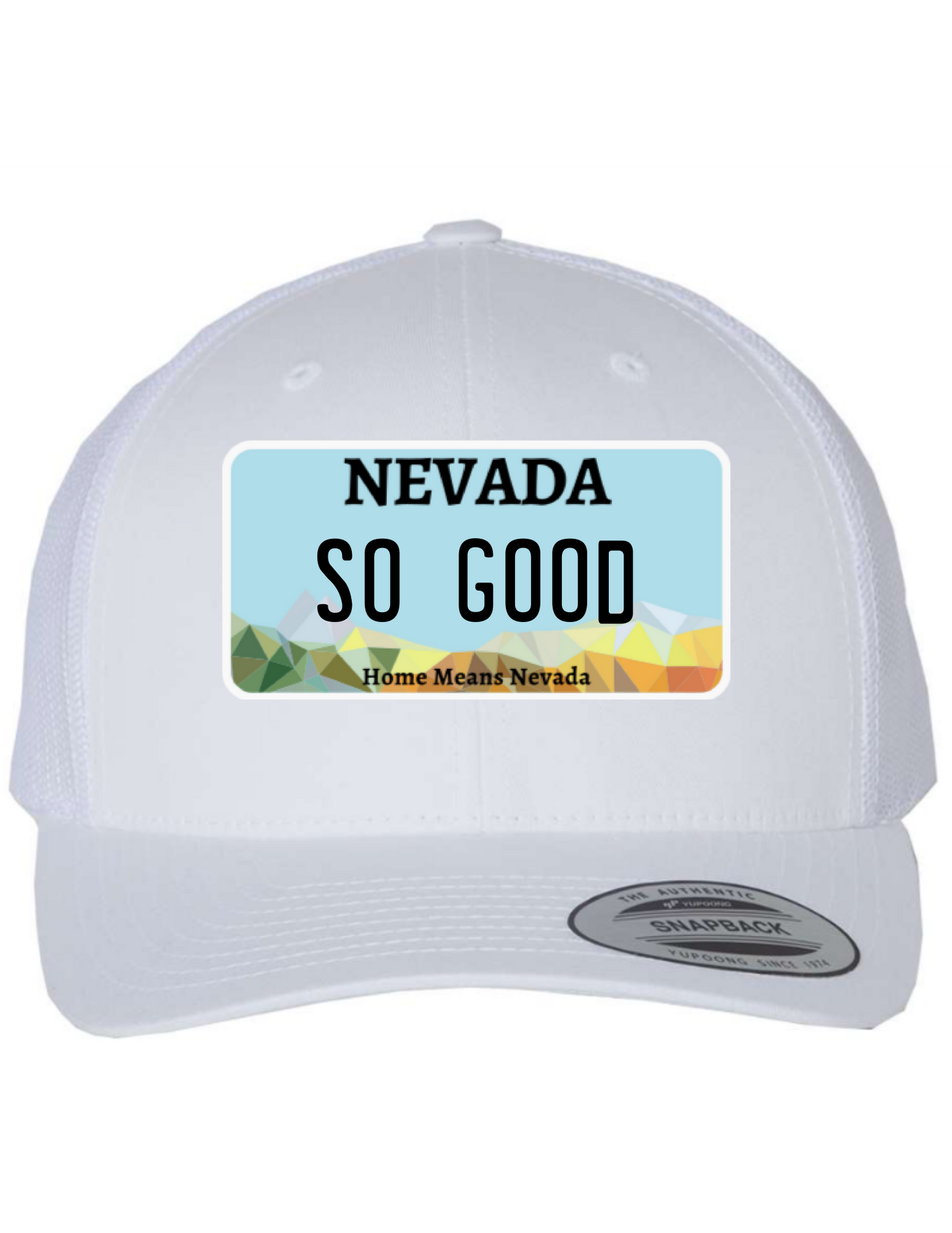 So Good Nevada License Plate Trucker Hats