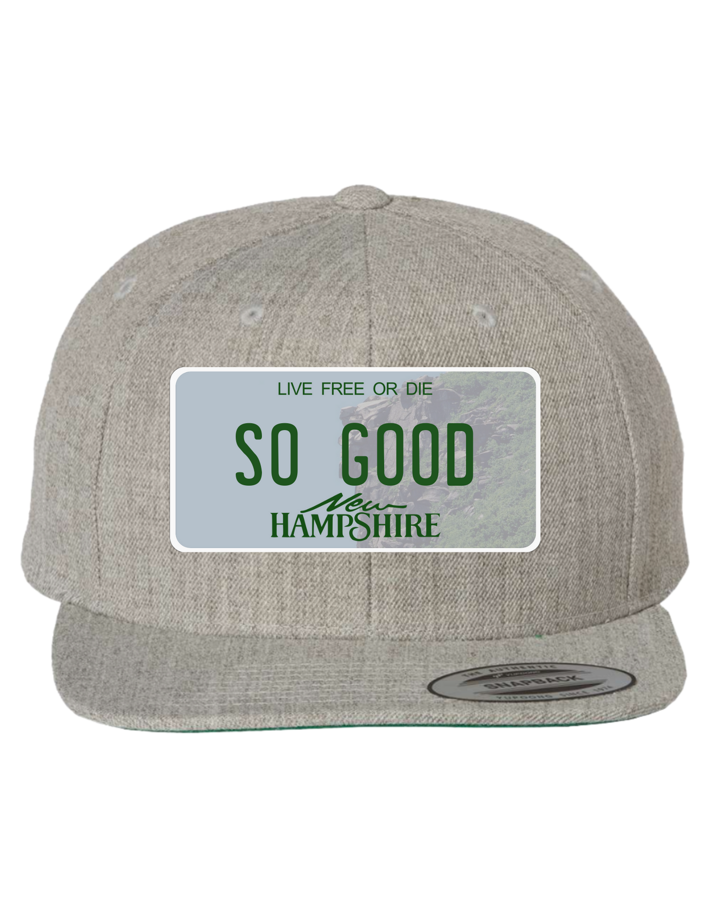 So Good New Hampshire Premium License Plate Trucker Hats