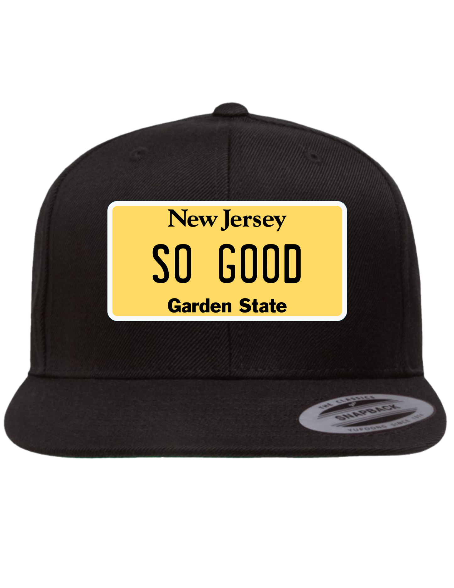 So Good New Jersey Premium License Plate Trucker Hats