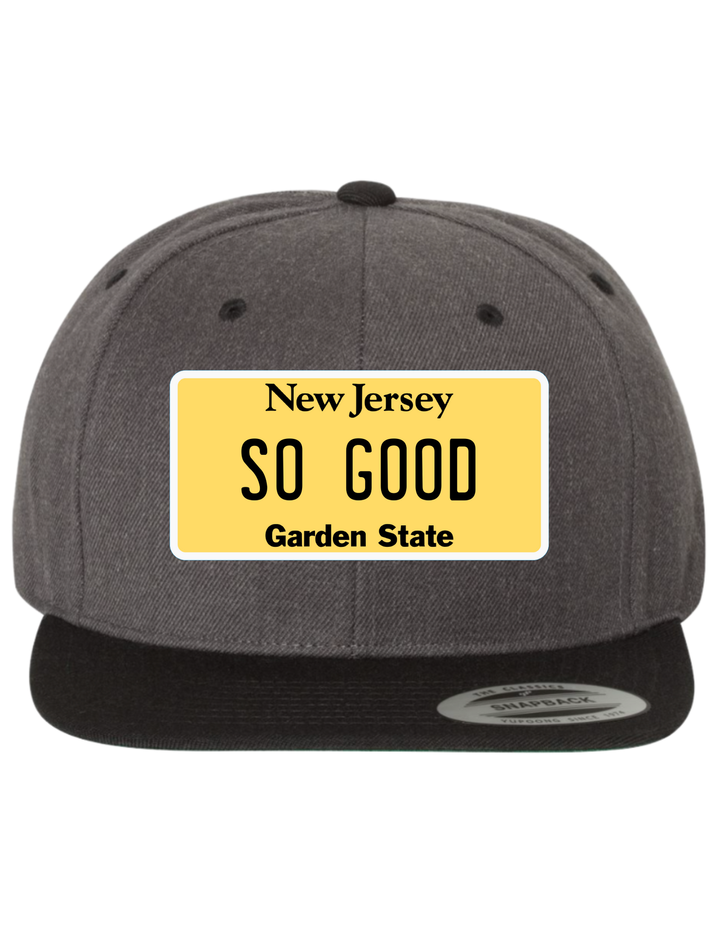So Good New Jersey Premium License Plate Trucker Hats