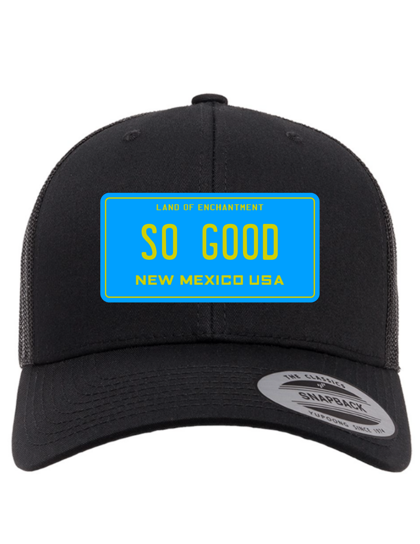 So Good New Mexico License Plate Trucker Hats
