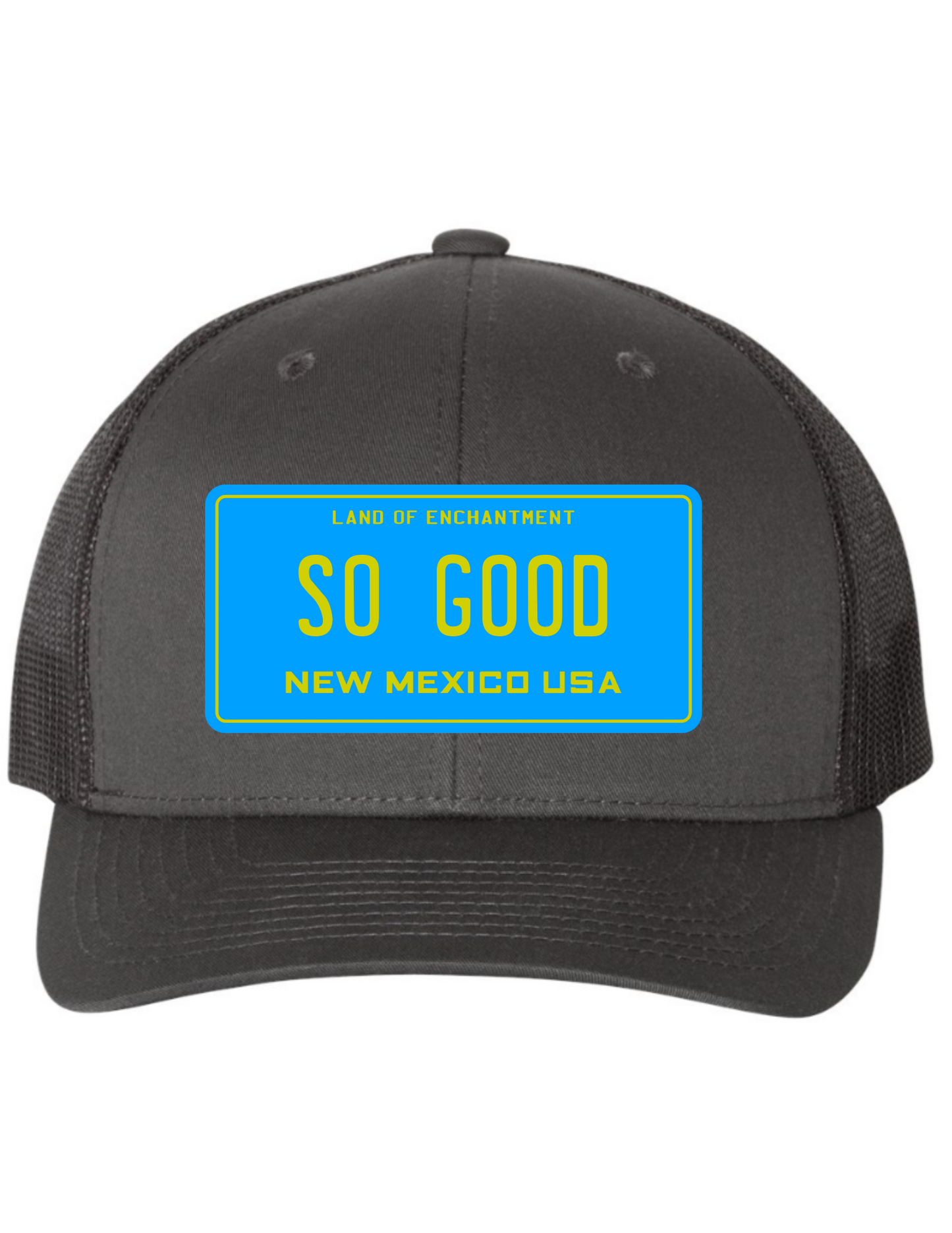 So Good New Mexico License Plate Trucker Hats