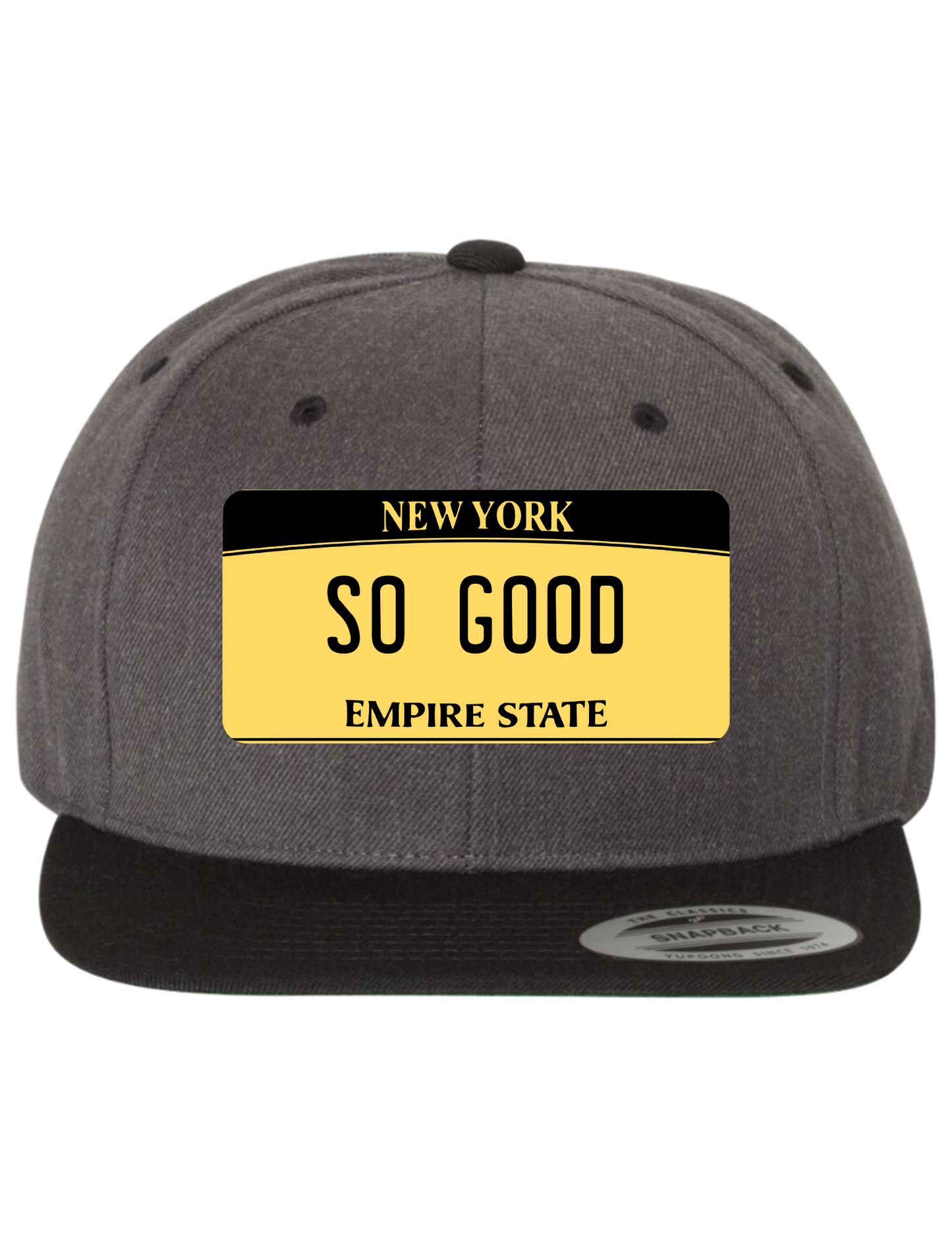 So Good New York Premium License Plate Trucker Hats
