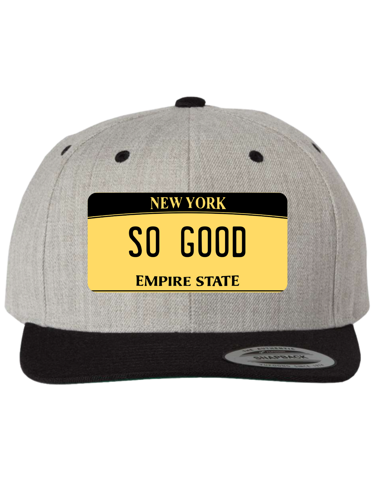 So Good New York Premium License Plate Trucker Hats