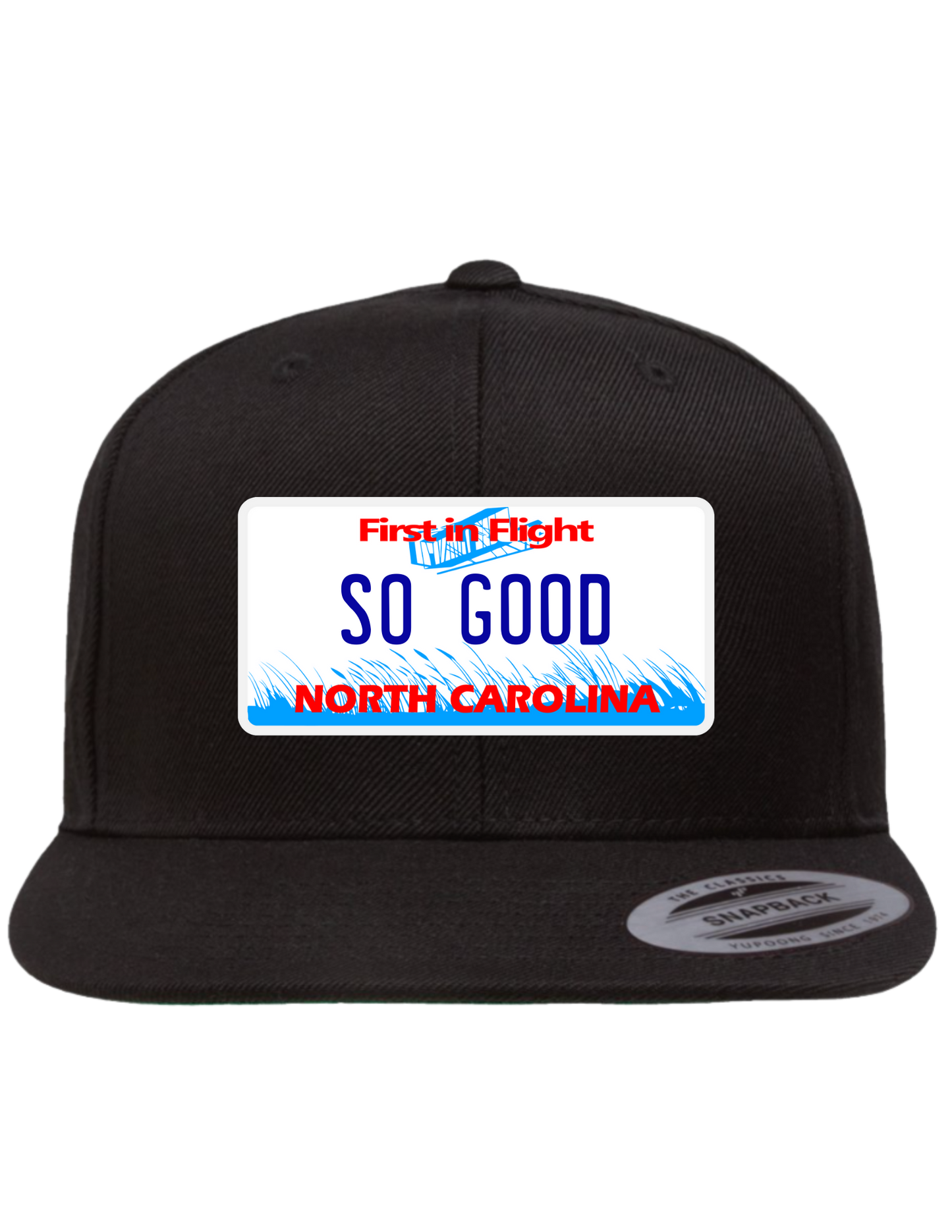 So Good North Carolina Premium License Plate Trucker Hats