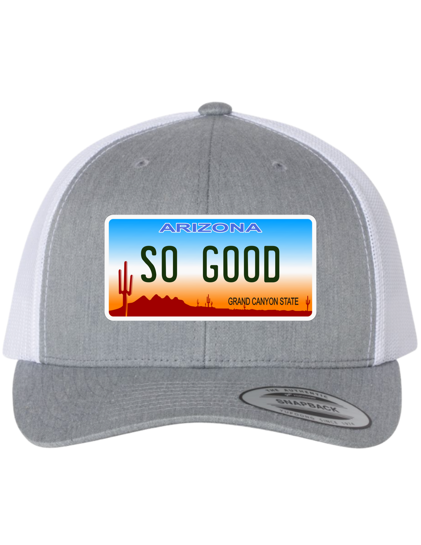 So Good Arizona License Plate Trucker Hats
