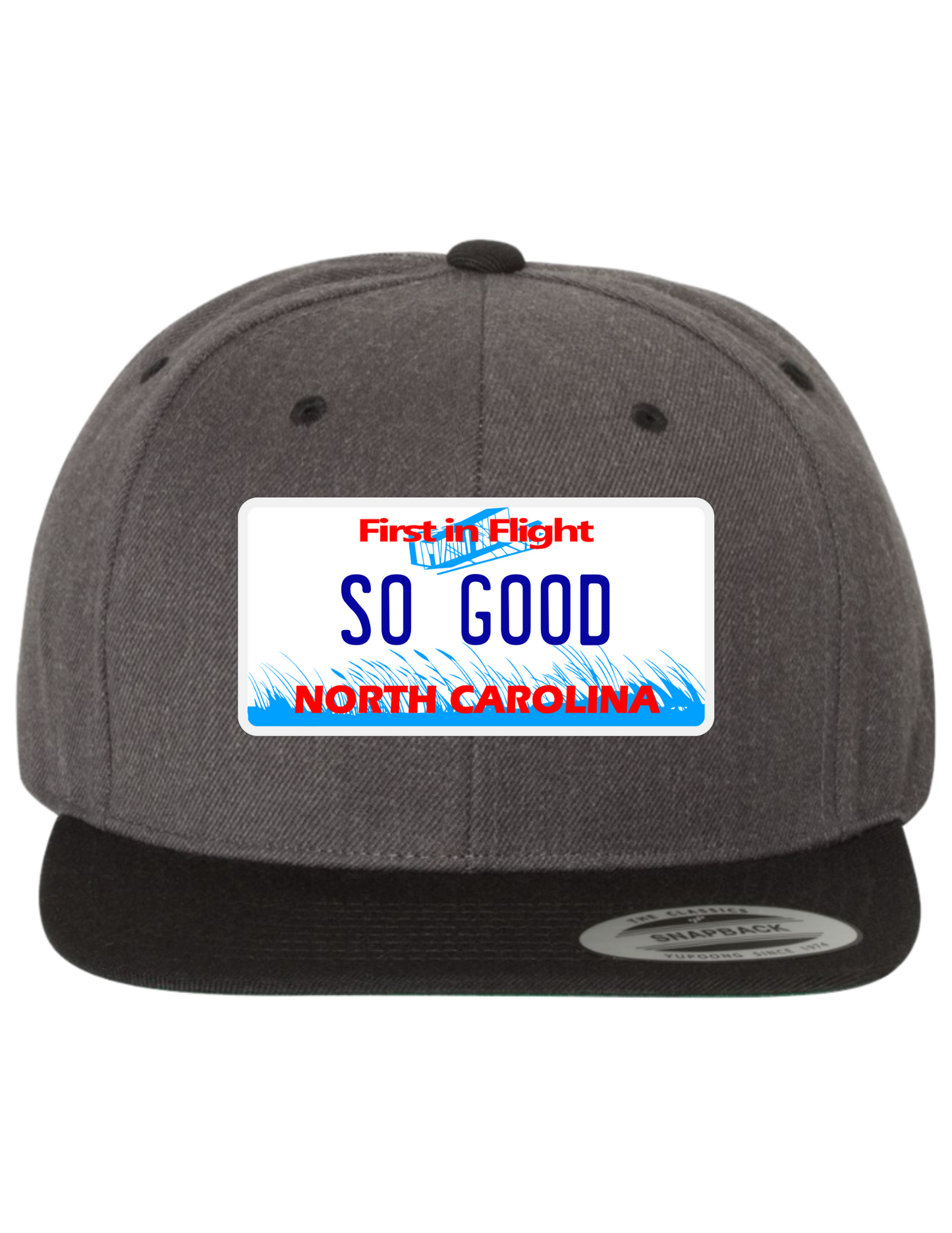 So Good North Carolina Premium License Plate Trucker Hats