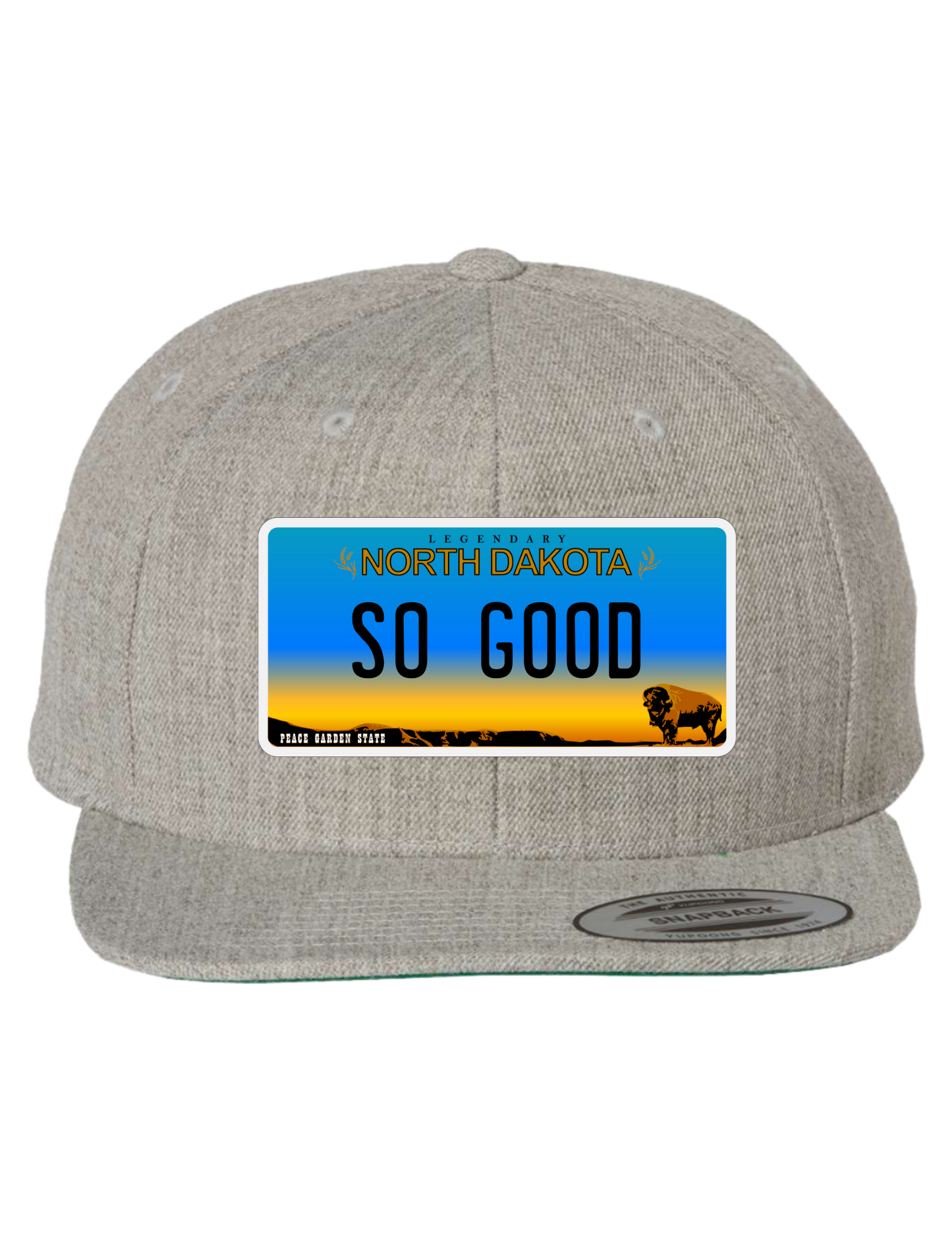 So Good North Dakota Premium License Plate Trucker Hats