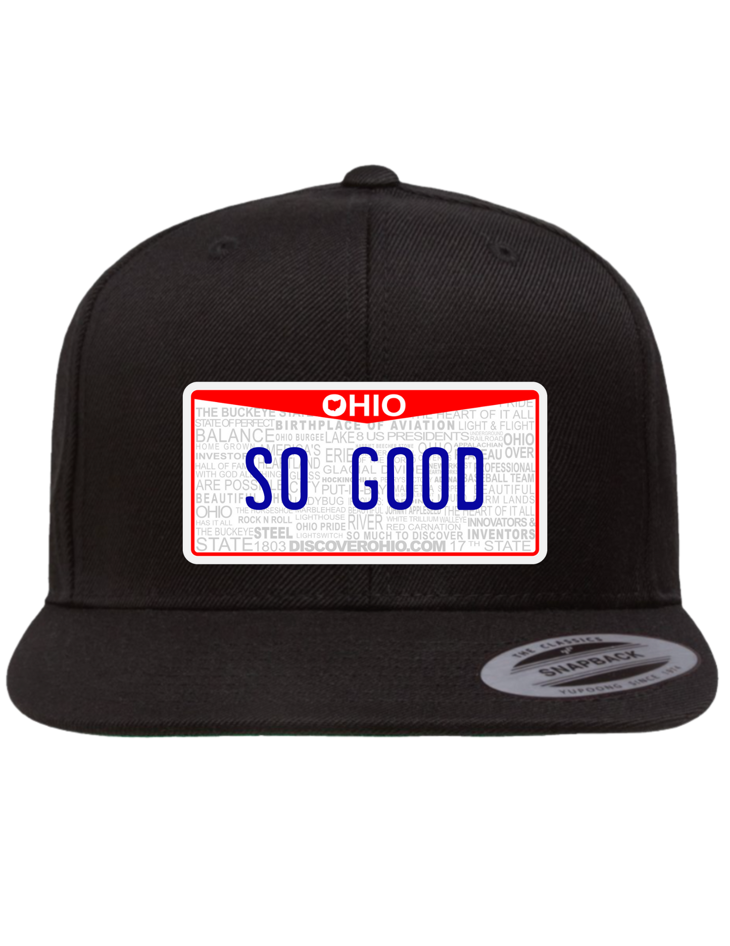 So Good Ohio Premium License Plate Trucker Hats