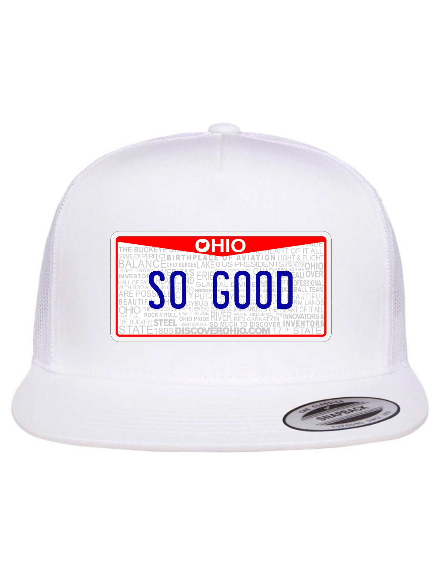 So Good Ohio License Plate Trucker Hats