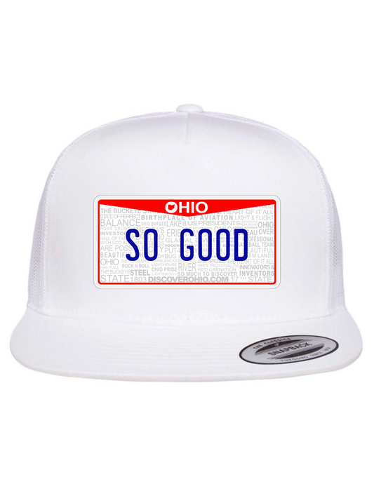 So Good Ohio License Plate Trucker Hats