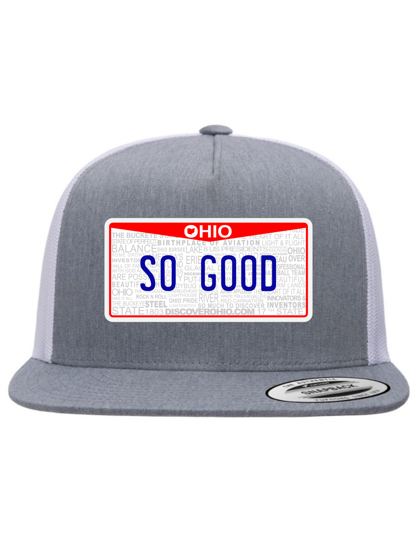 So Good Ohio License Plate Trucker Hats