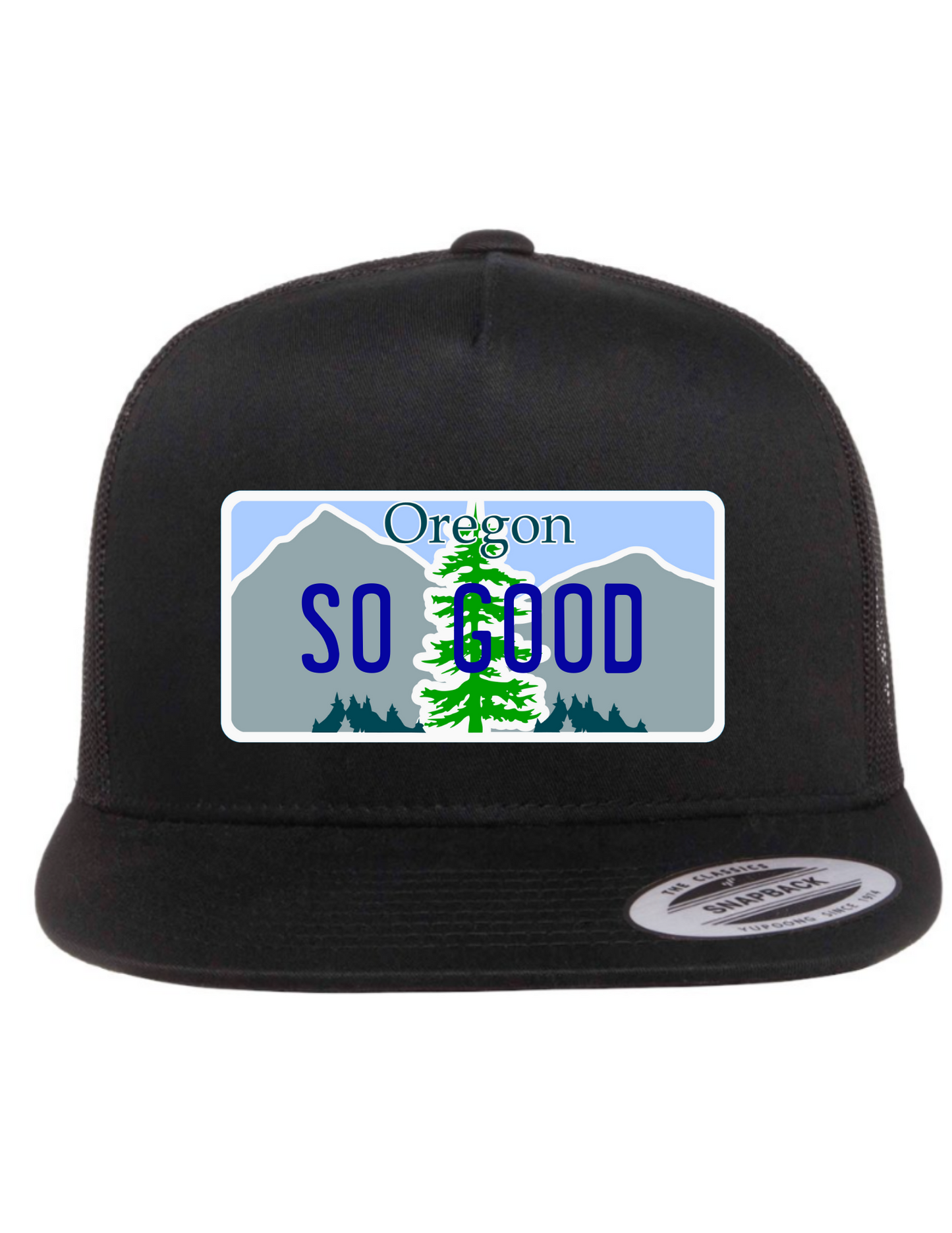 So Good Oregon License Plate Trucker Hats