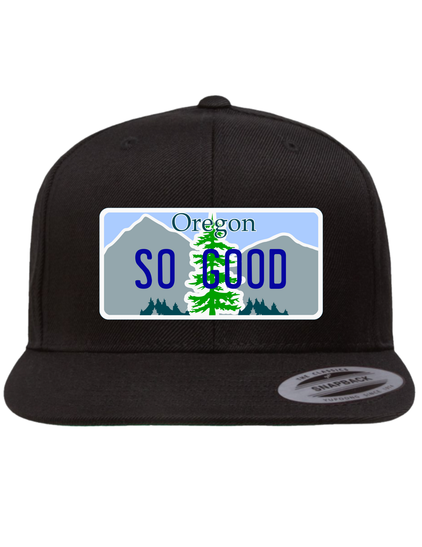 So Good Oregon Premium License Plate Trucker Hats