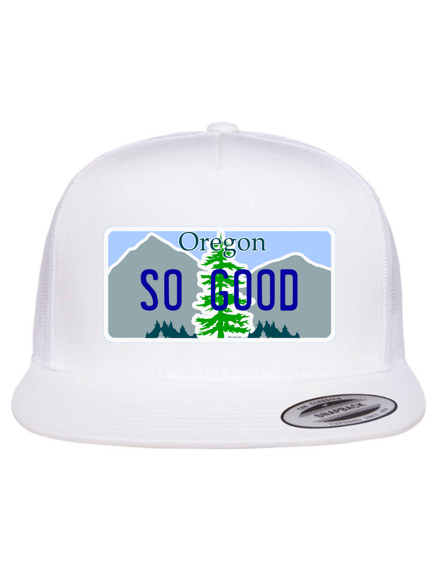 So Good Oregon License Plate Trucker Hats