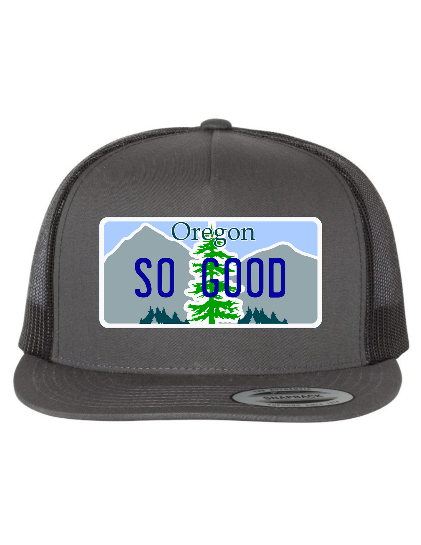So Good Oregon License Plate Trucker Hats