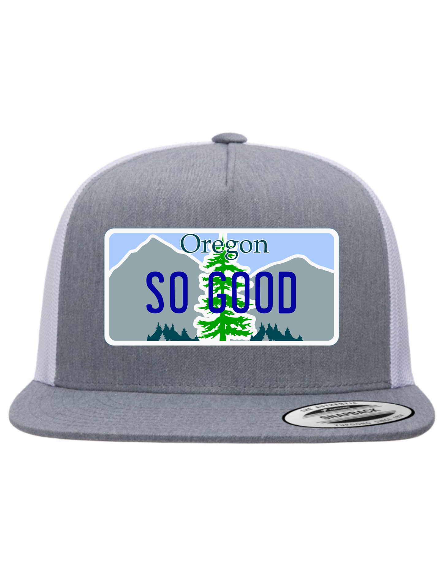 So Good Oregon License Plate Trucker Hats