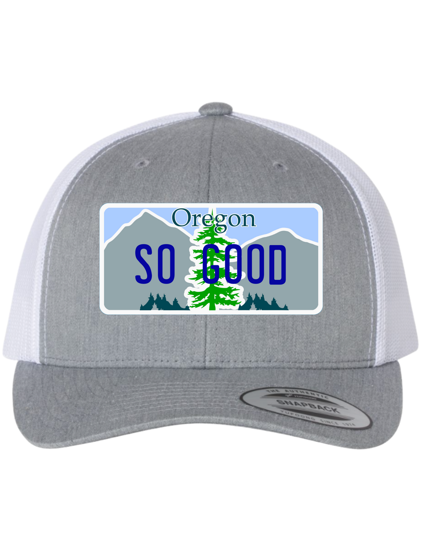 So Good Oregon License Plate Trucker Hats