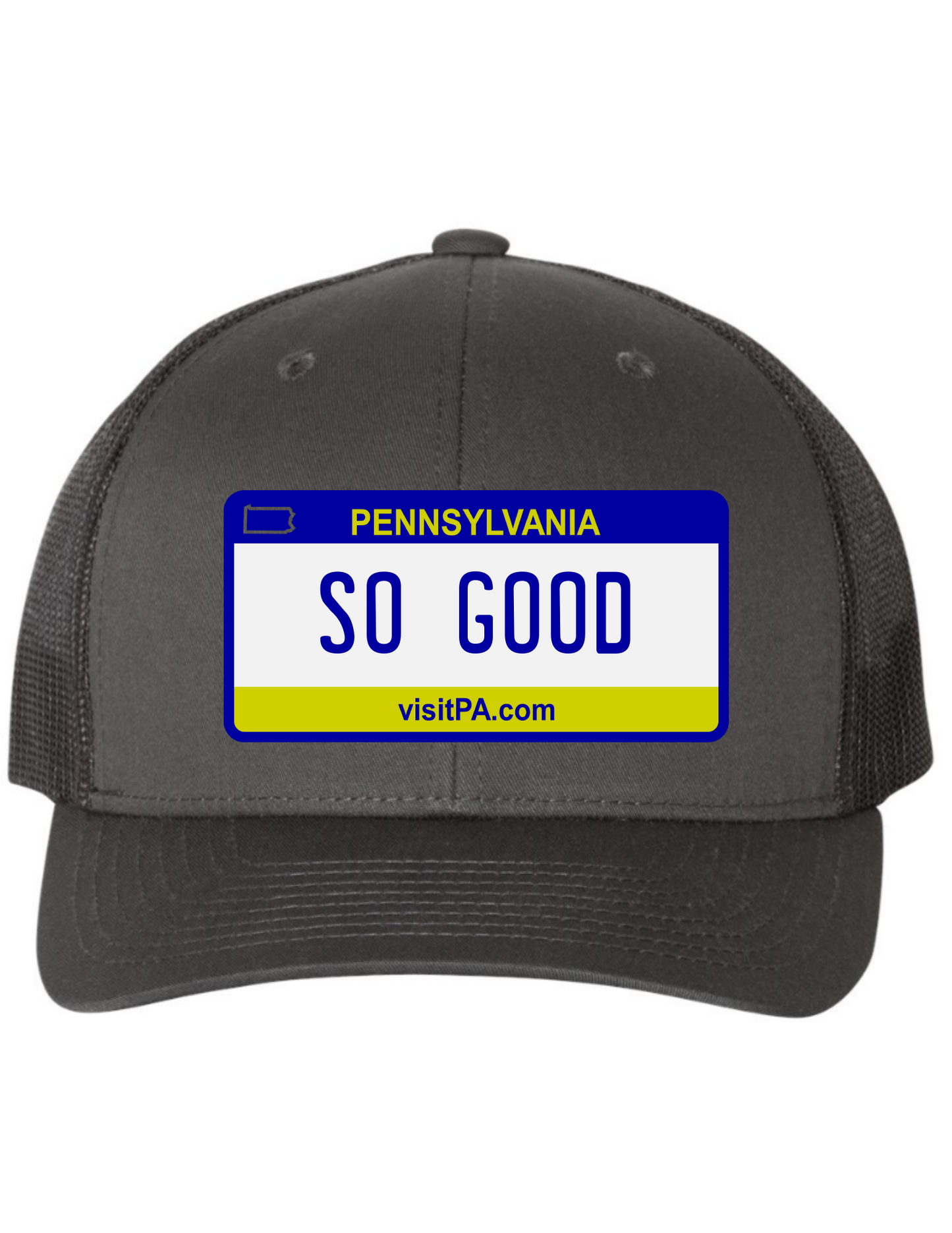 So Good Pennsylvania License Plate Trucker Hats