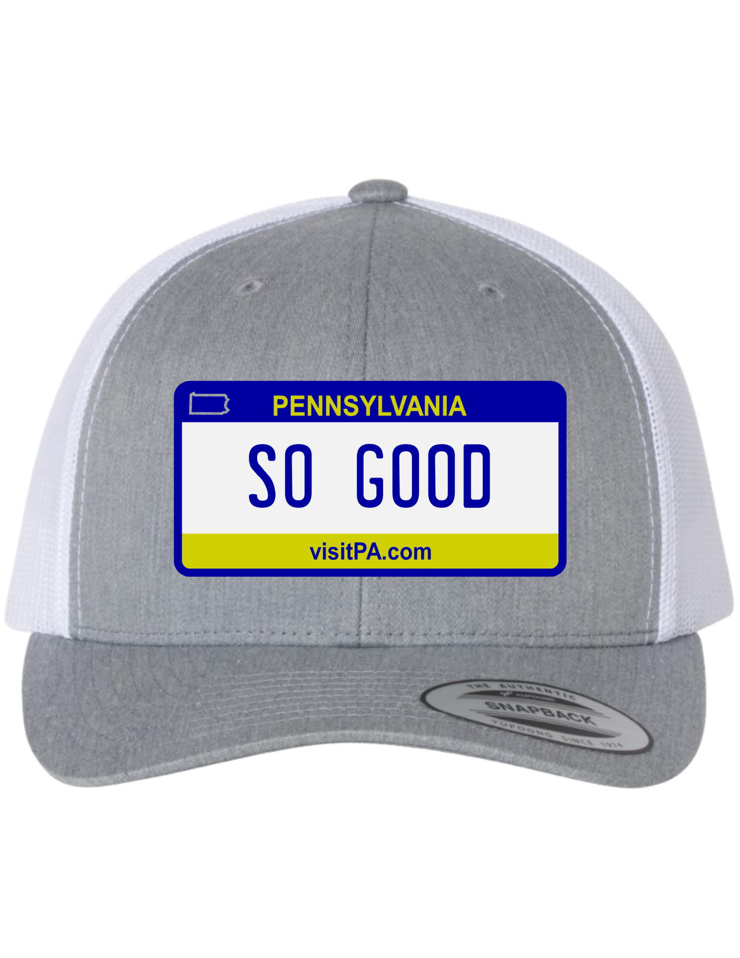 So Good Pennsylvania License Plate Trucker Hats
